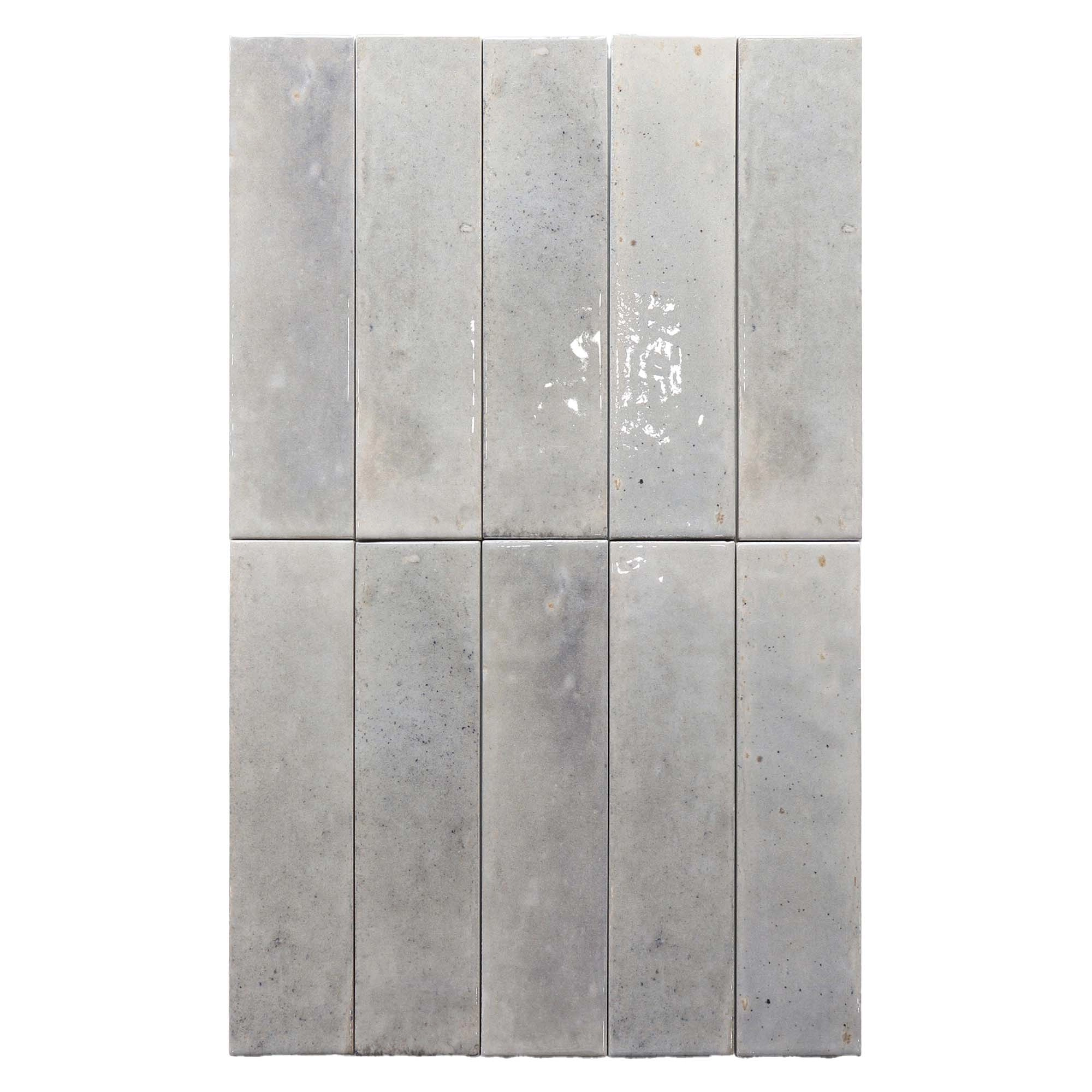 Porcelanato Nomad Gris Brillante 6x24 cm