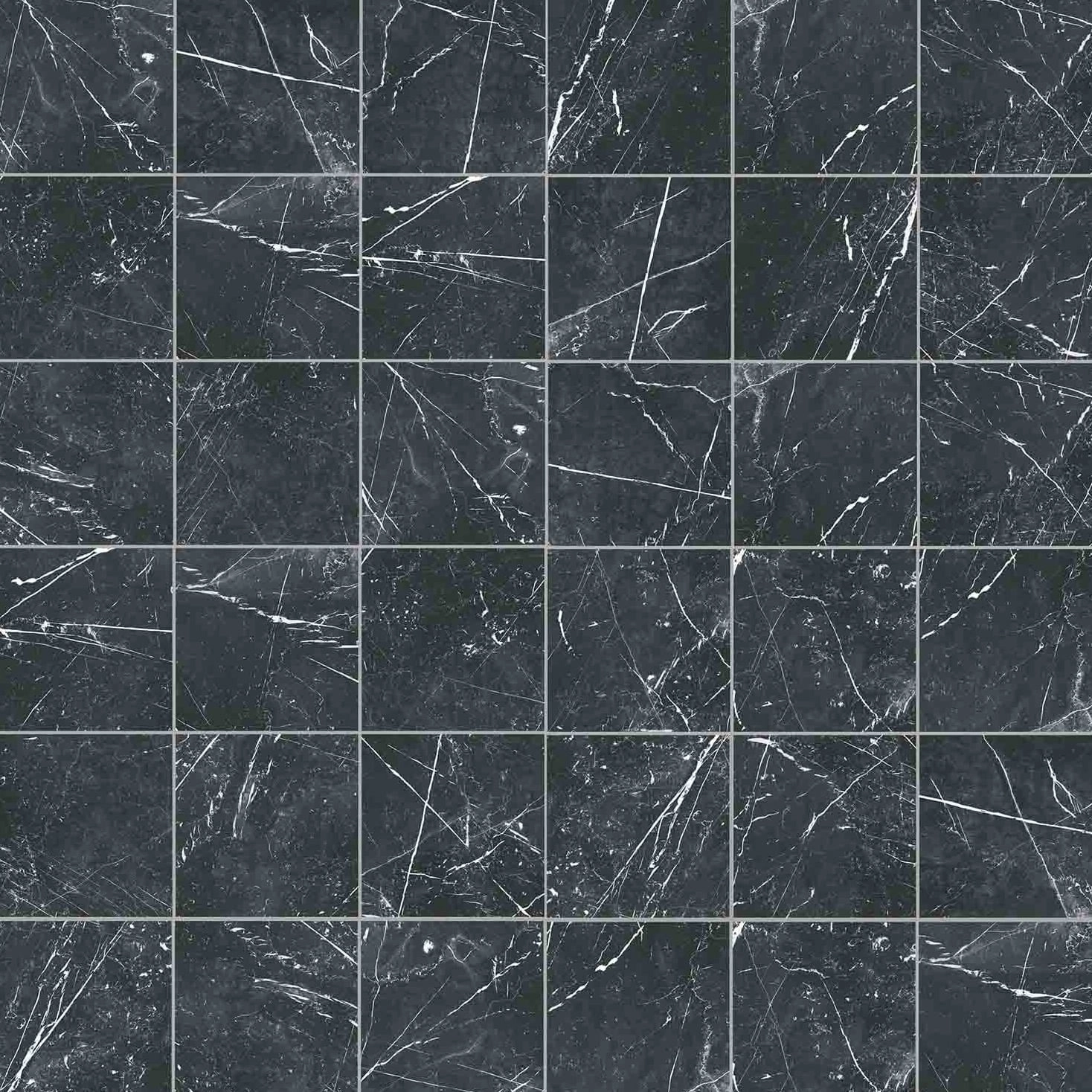 Porcelanato Marquina Classic Negro Mate 25x25 cm