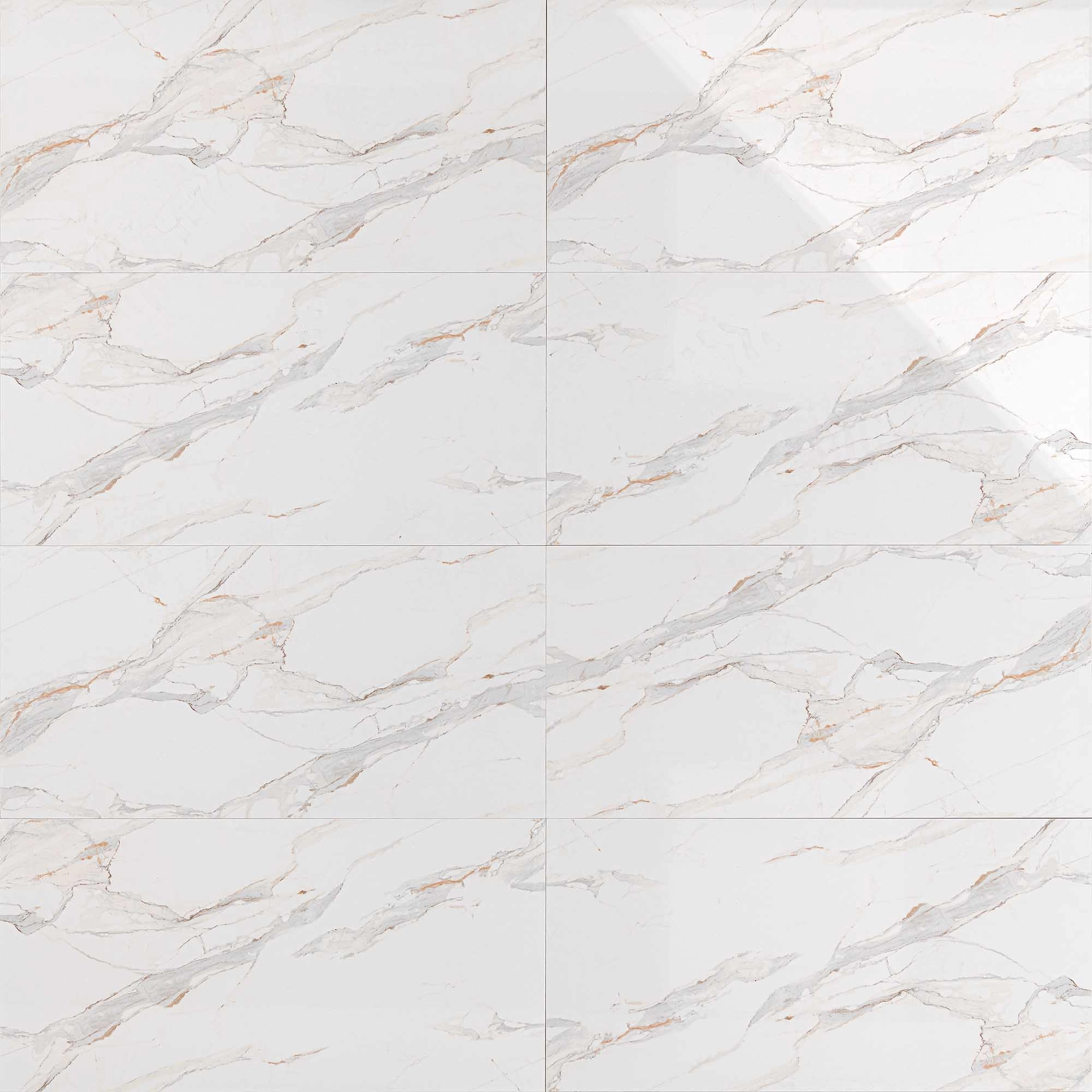 Cerámica Muro Polar Golden Calacatta Blanco Brillante 30x60 cm