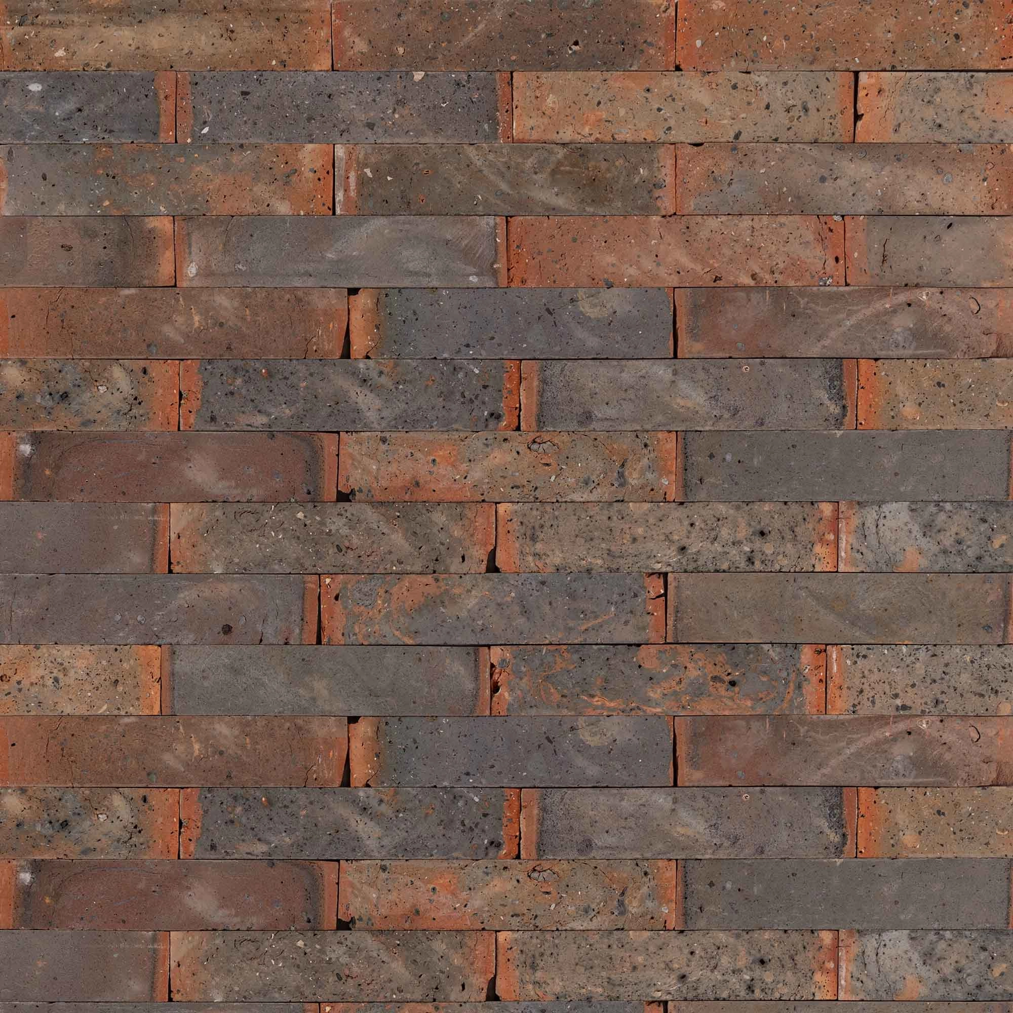 Ladrillo Antique Grey/Red Mixed Brushed Natural 5x23.5 cm