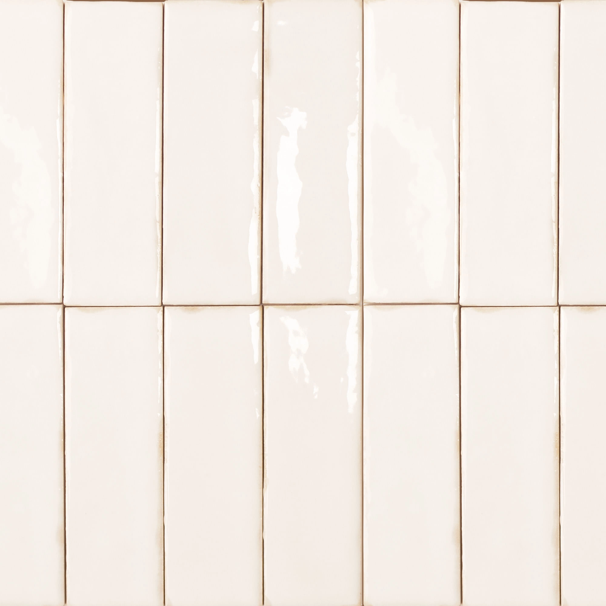 Cerámica Muro Colour Notes Oat Bars Blanco Brillante 12.5x25 cm