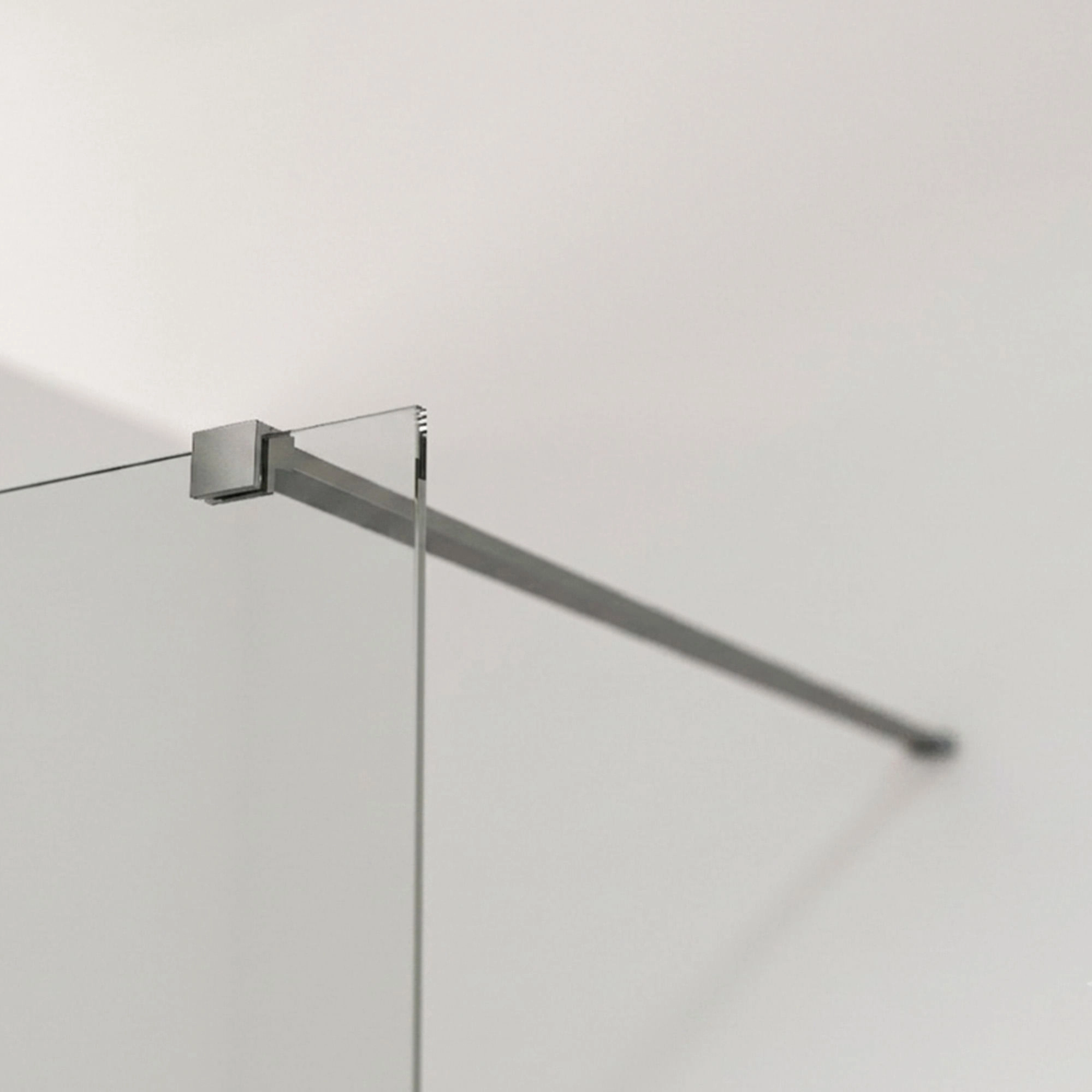 Mampara Ducha Style-N Fija Vidrio Templado con Brazo 1000x1950 mm Gun Grey
