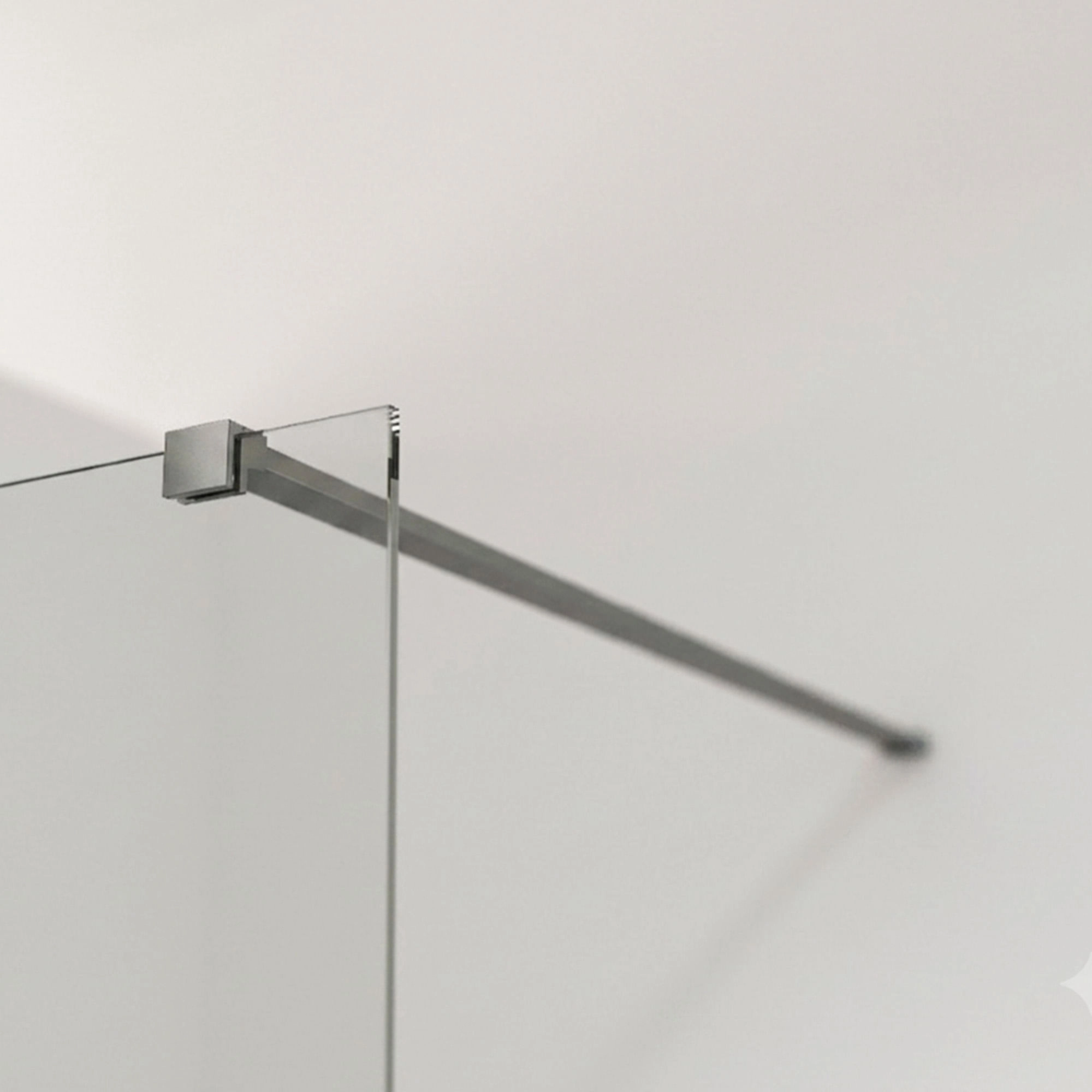 Mampara Ducha Style-N Fija Vidrio Templado con Brazo 900x1950 mm Gun Grey