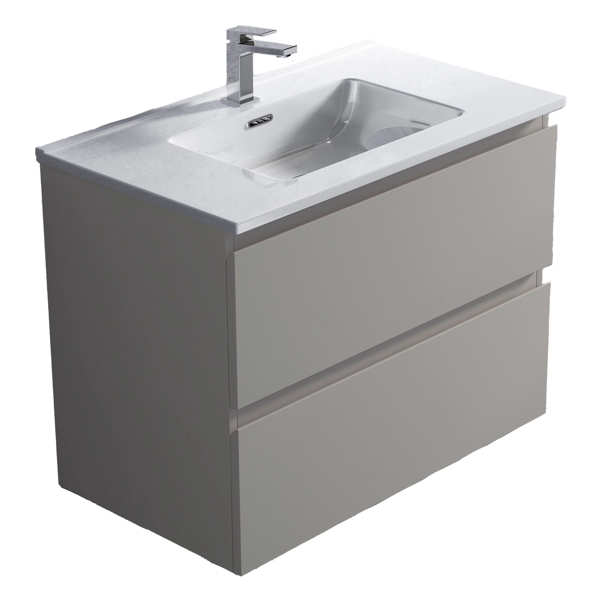 Mueble de Baño Albany con Lavamanos 900x600x450 mm 2 Cajones Moon Grey