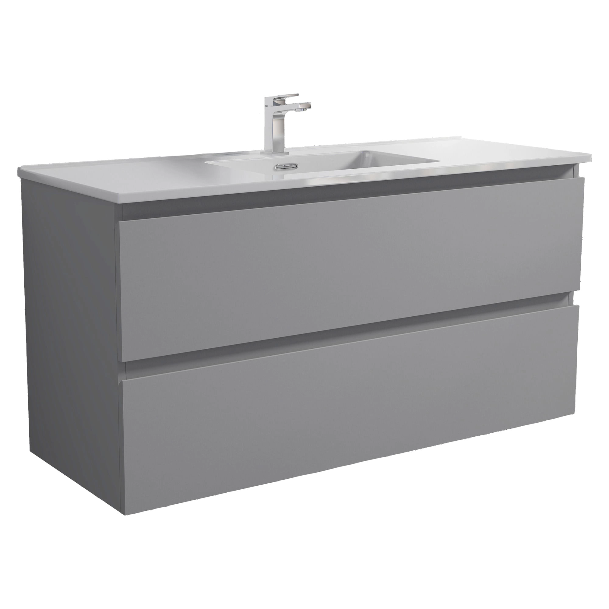 Mueble de Baño Albany con Lavamanos 1000x600x450 mm 2 Cajones Moon Grey
