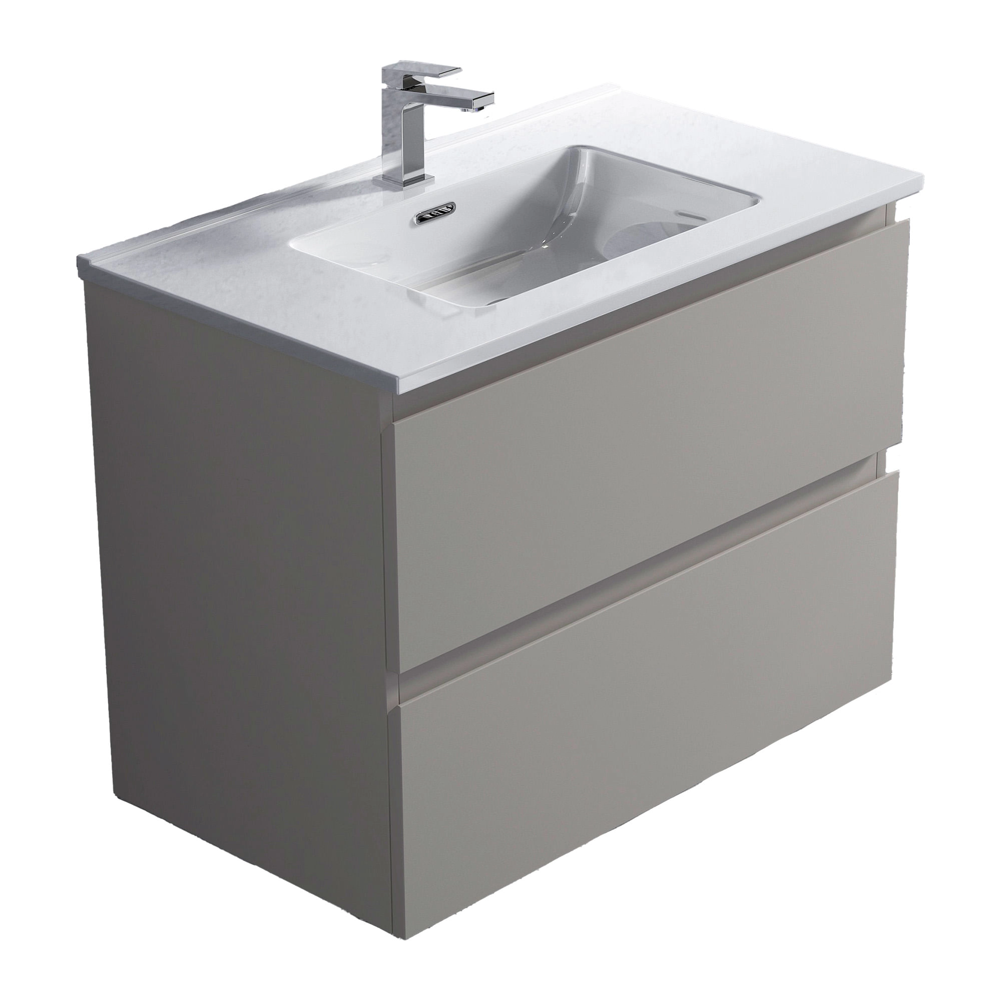 Mueble de Baño Albany con Lavamanos 700x600x450 mm 2 Cajones Moon Grey