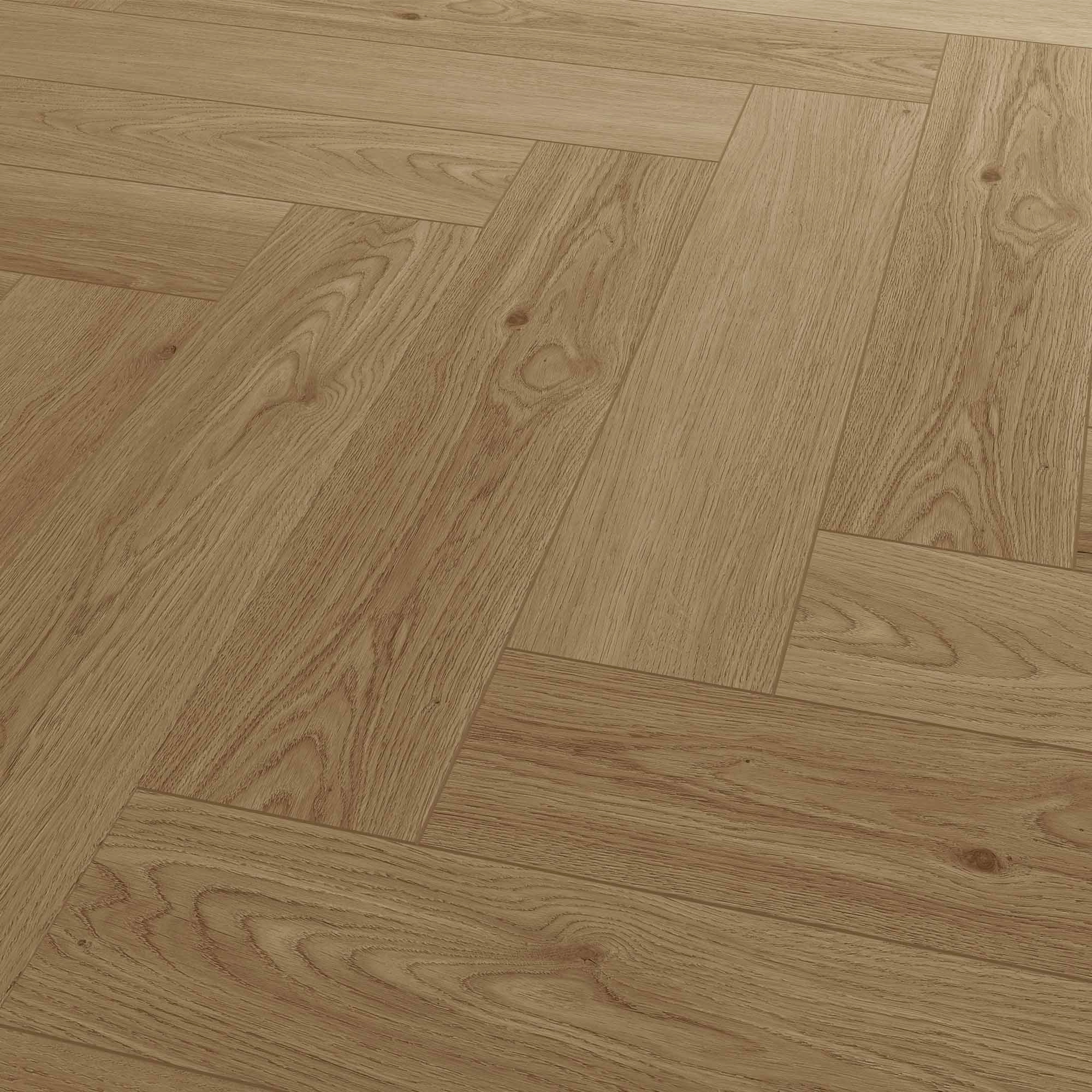 Piso Vinílico SPC Naturtrend Chevron Light Brown 142x710x5 mm