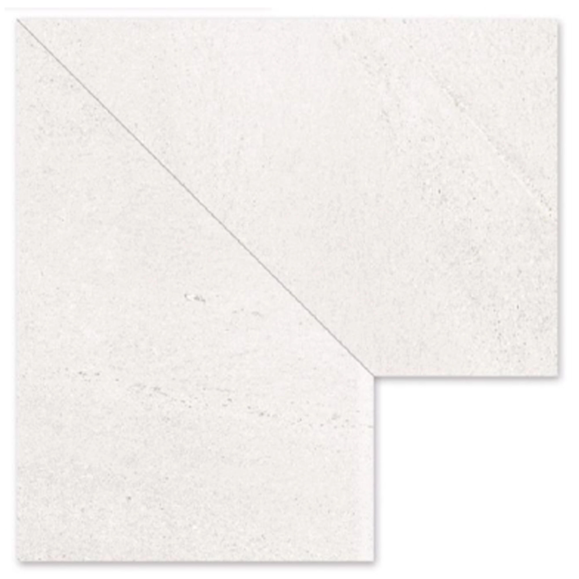 Porcelanato Borde Creta Pack Esquina 2 Set (CJ/UNID=2 PIEZAS) Puro Gris Rustico 33x50 cm