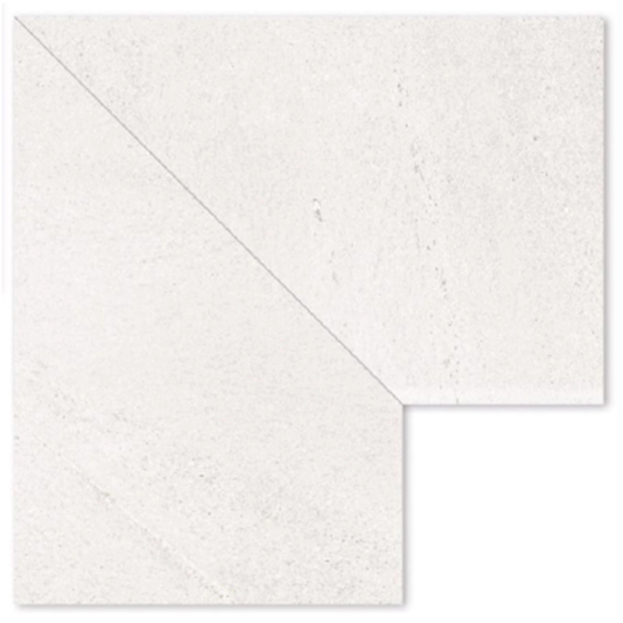 Porcelanato Borde Creta Pack Esquina 1 Set (CJ/UNID=2 PIEZAS) Puro Gris Rustico 33x50 cm