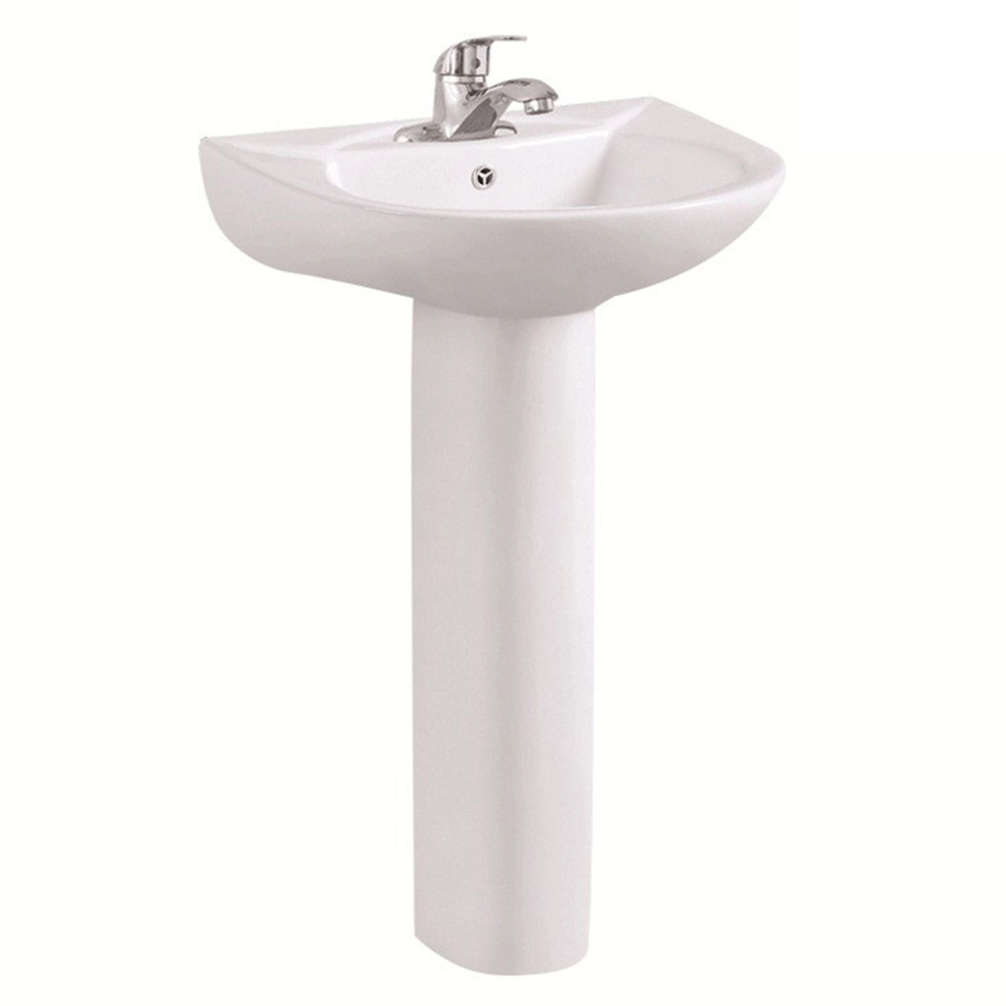 Lavamanos con Pedestal Egeo Blanco con Rebalse 52 cm