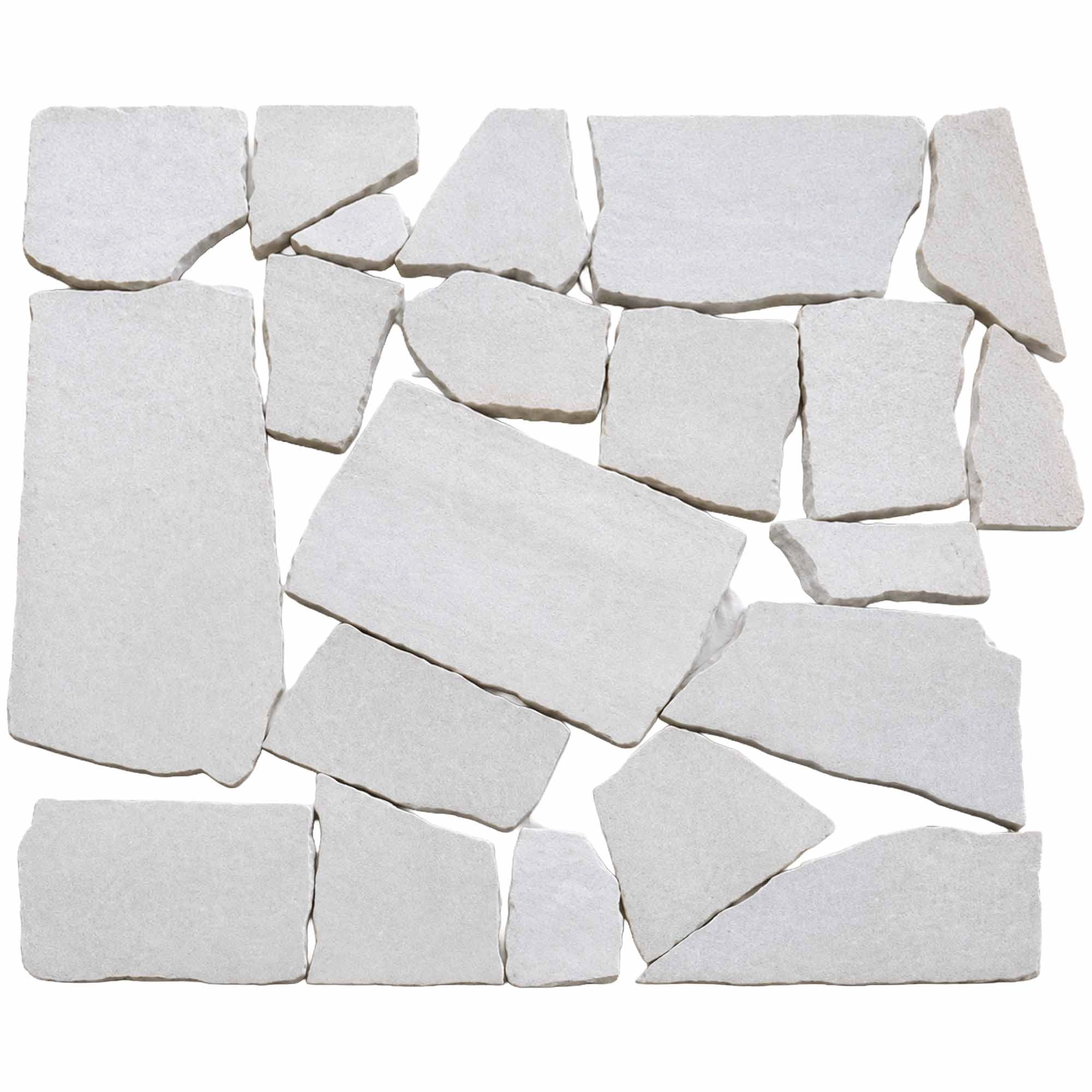 Piedra Irregular Floorstone White Rustico 15 a 50 cm