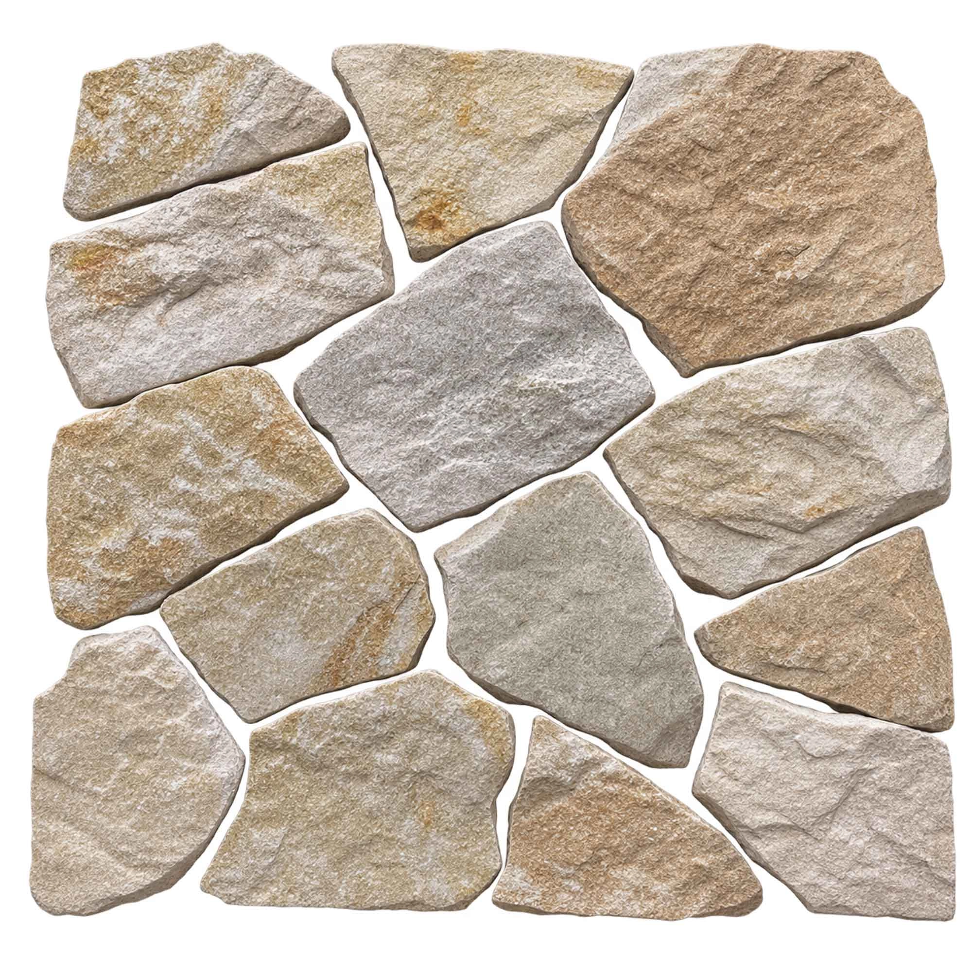 Piedra Irregular Wall Stone Cristal Beige Rustico 15 a 40 cm