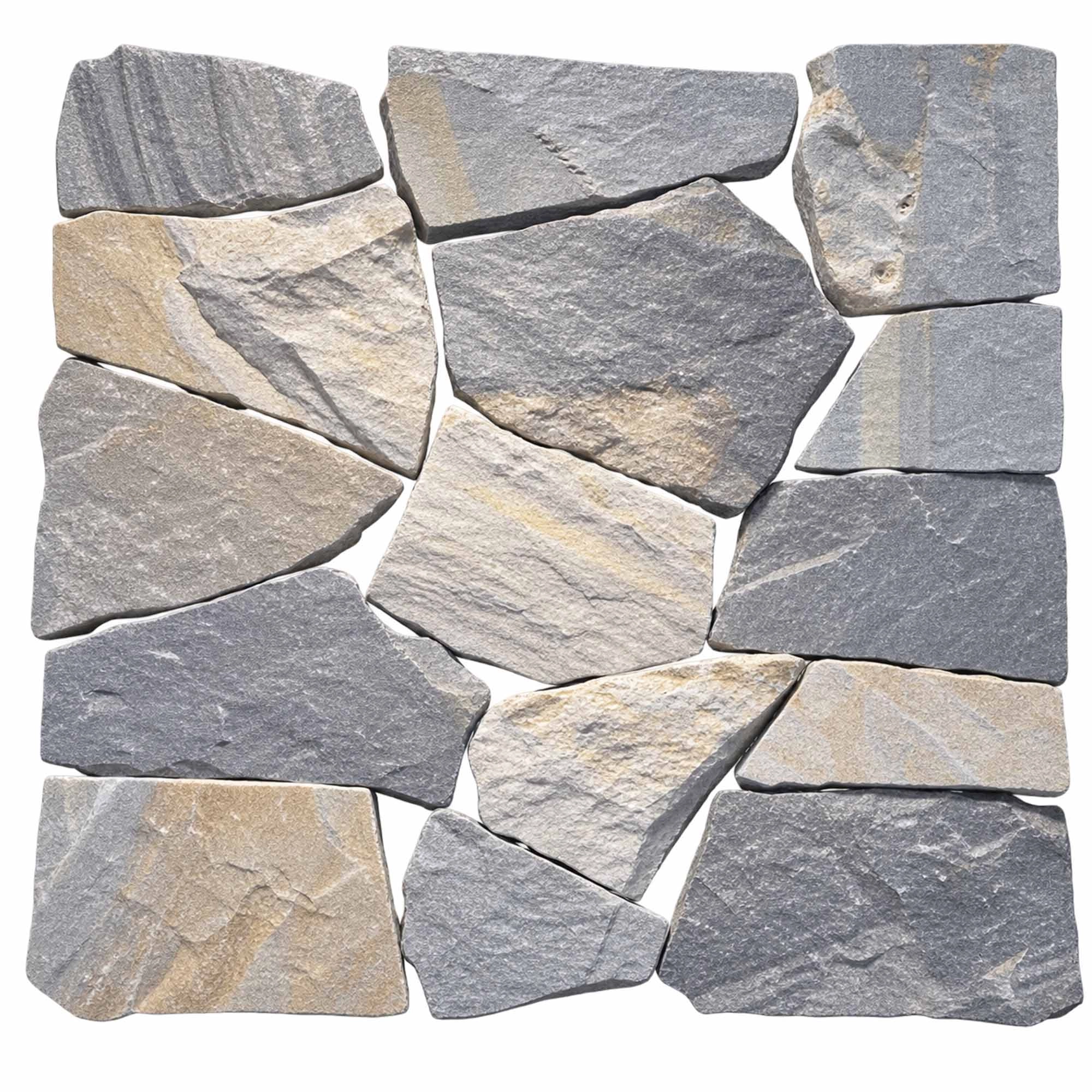 Piedra Irregular Wall Stone Light Grey Rustico 15 a 40 cm