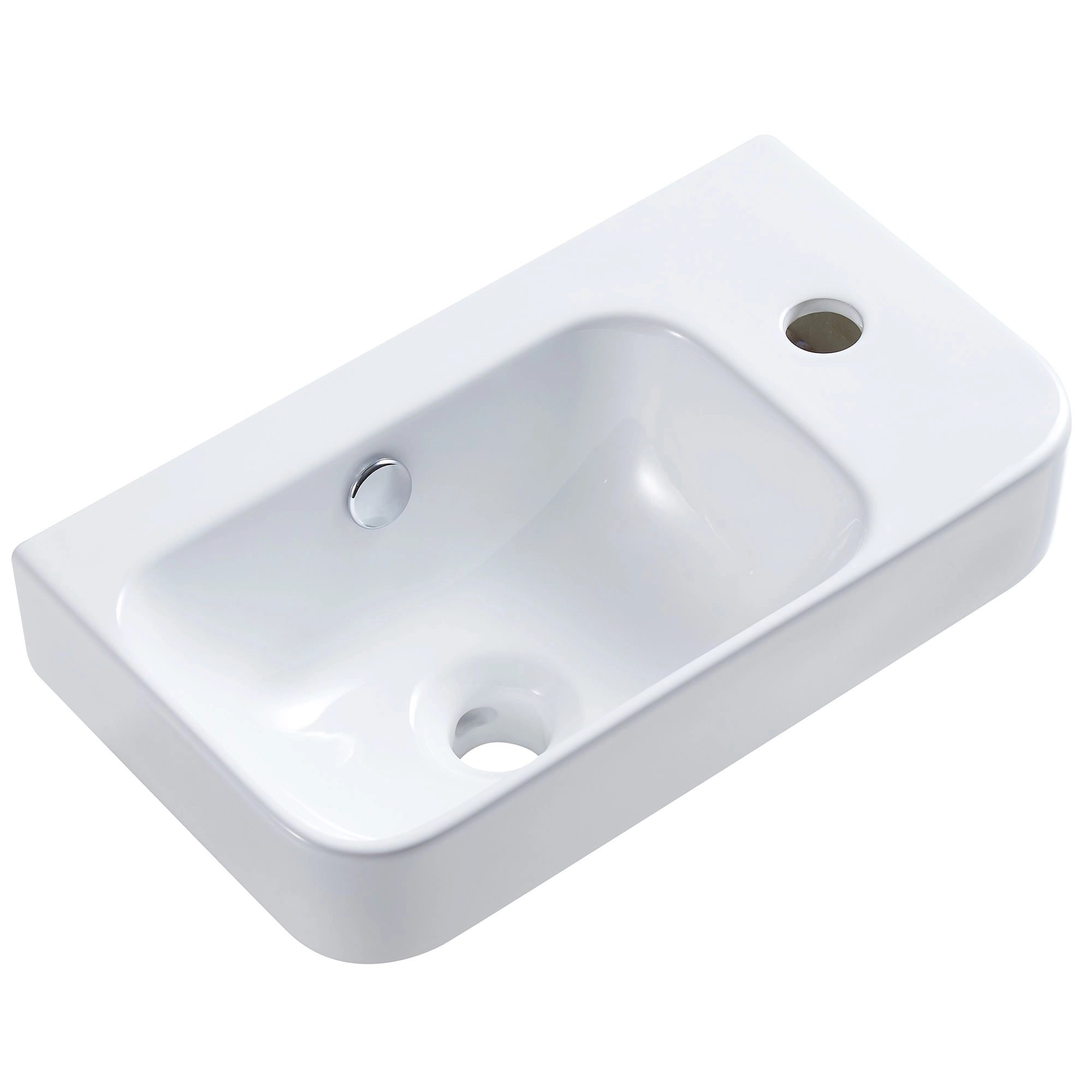 Lavamanos Laona Suspendido Derecho con Rebalse Blanco 450x260x155mm
