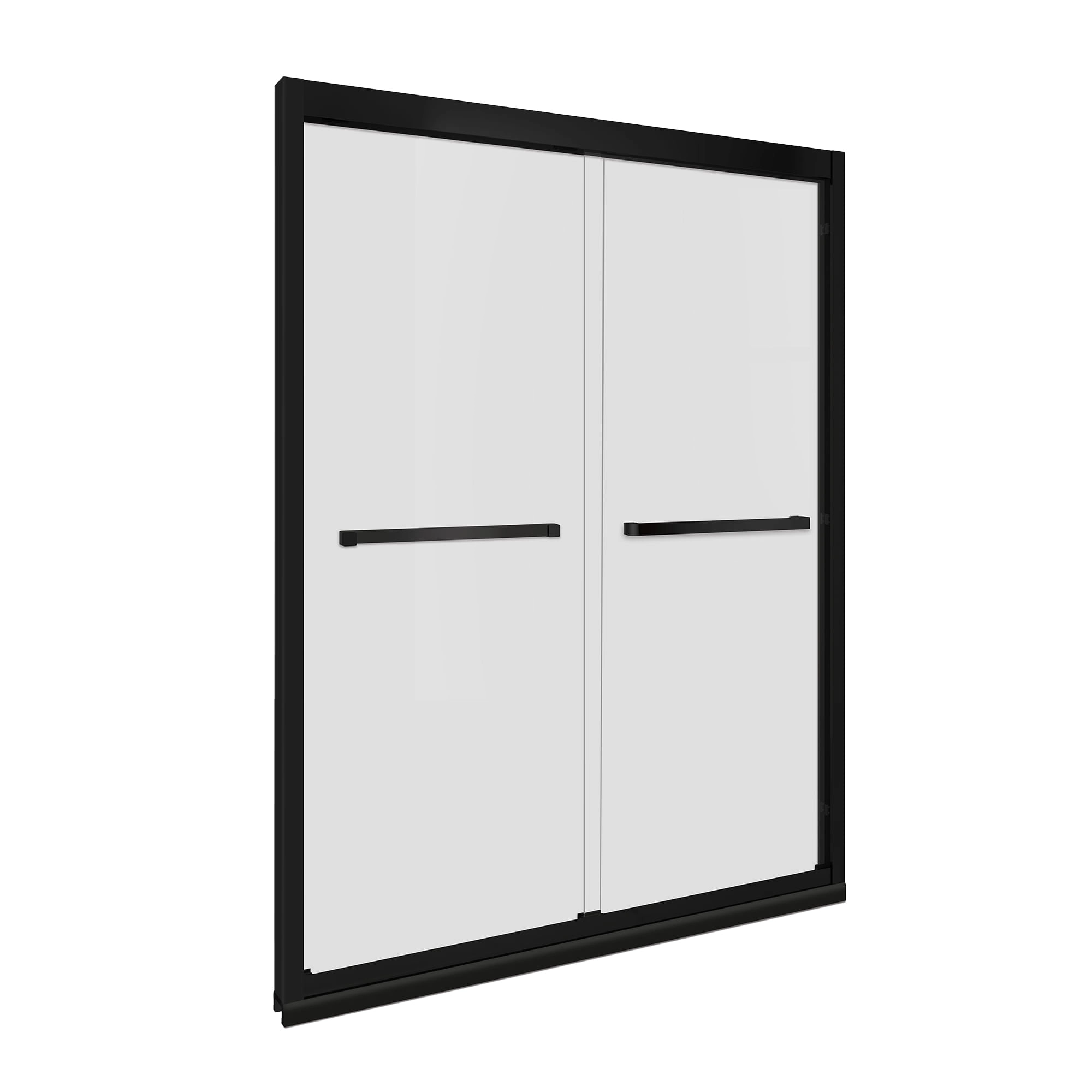 Mampara Artemisa Doble Corredera Receptáculo Negro Mate 1500 mm Vidrio Templado