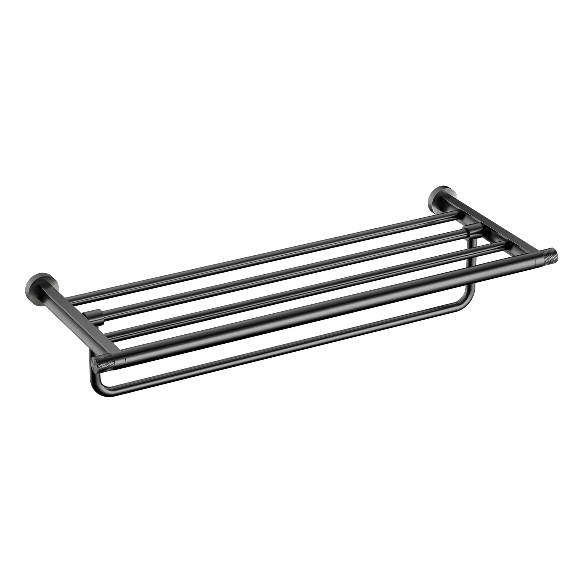 Toallero Barra Crown 60 cm Con Repisa Gun Metal