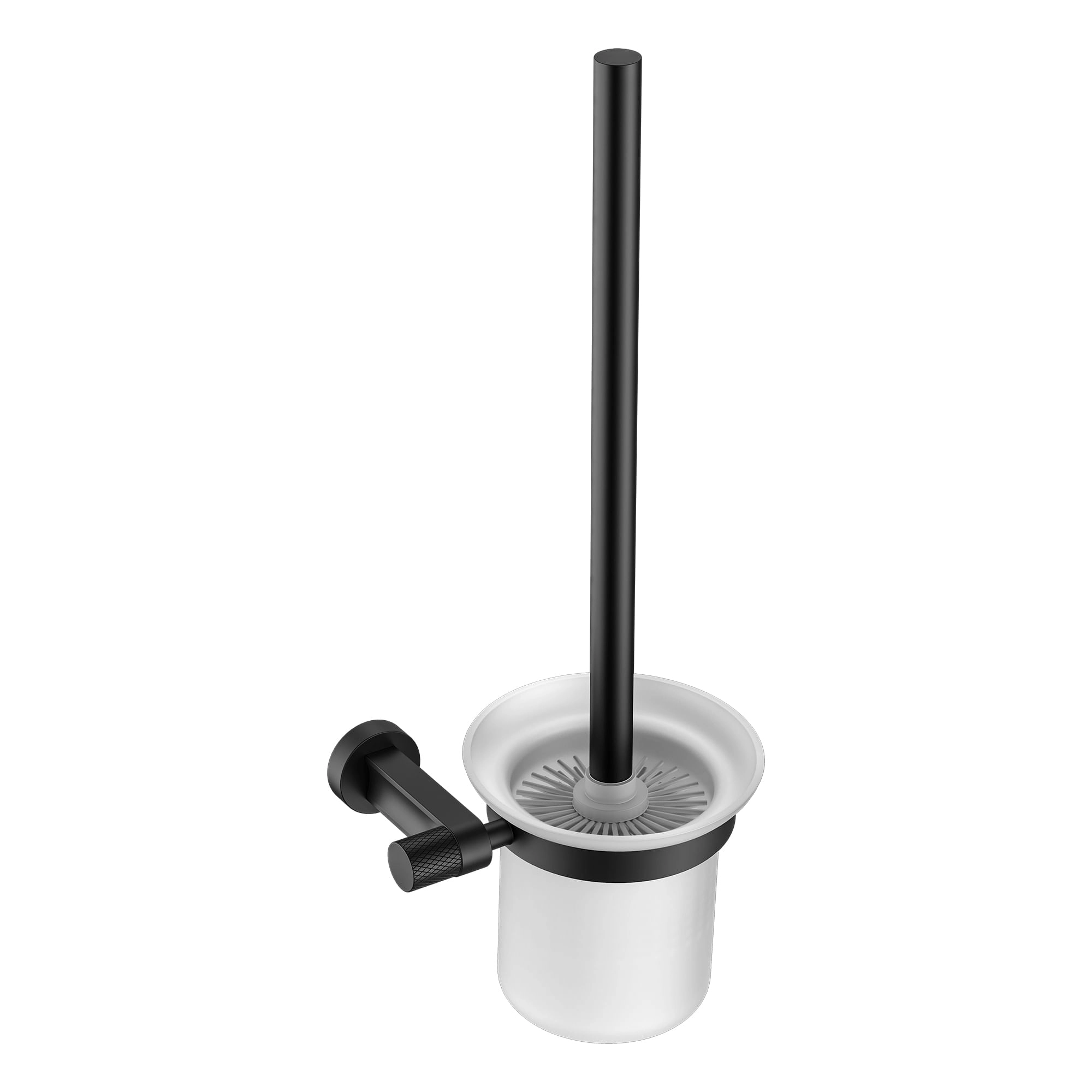 Vaso Portacepillo Crown 15 cm A Muro Negro Mate