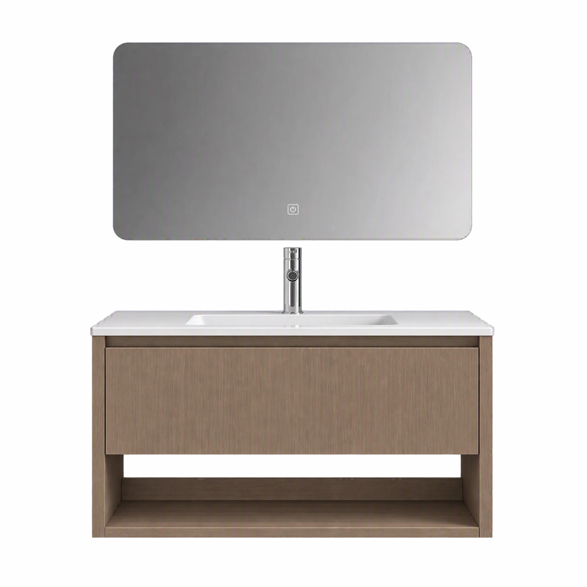 Mueble de Baño Nepal con Lavamanos 910x465x500 mm Abedul 1 Cajón y Repisa