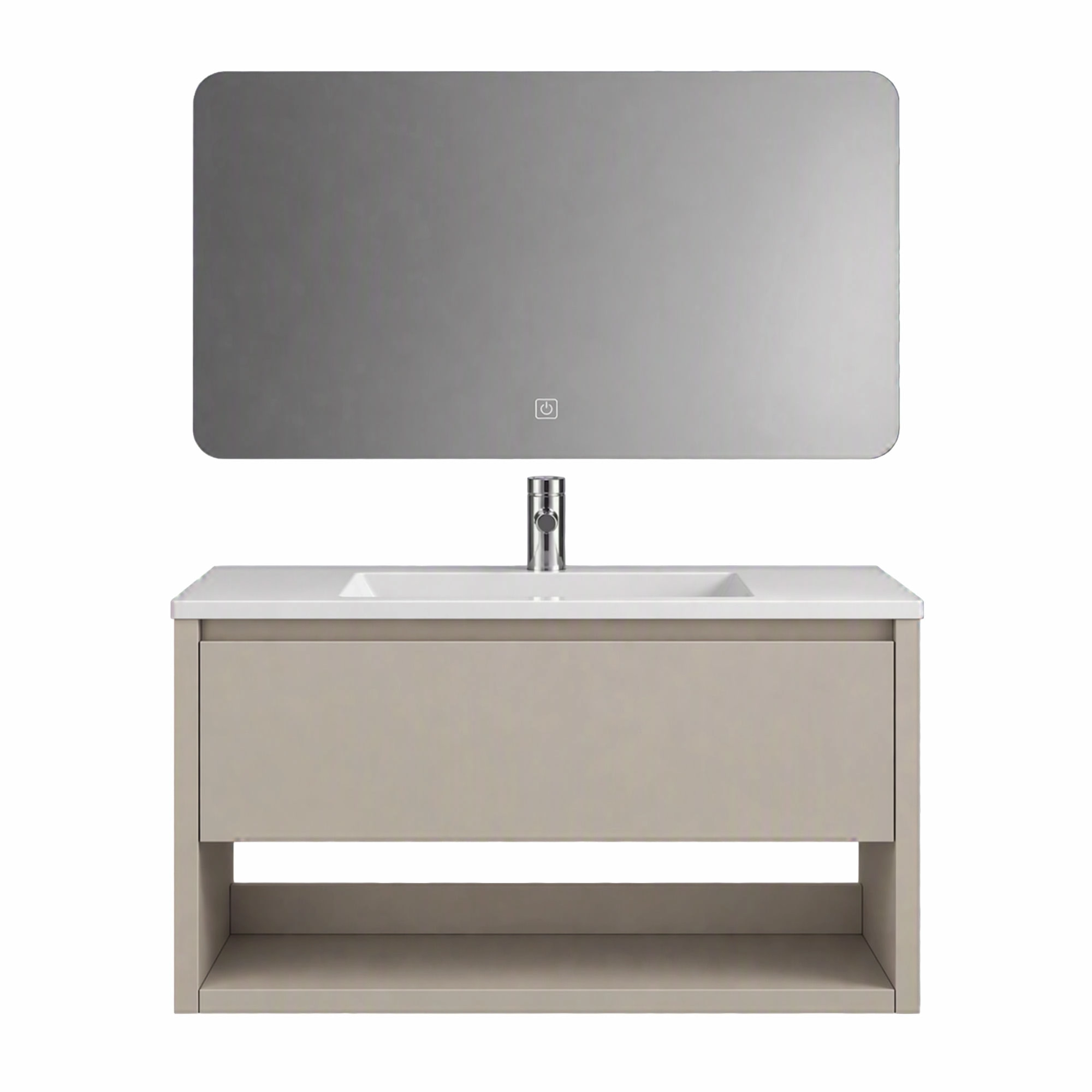 Mueble de Baño Nepal con Lavamanos 710x465x500 mm Beige 1 Cajón y Repisa
