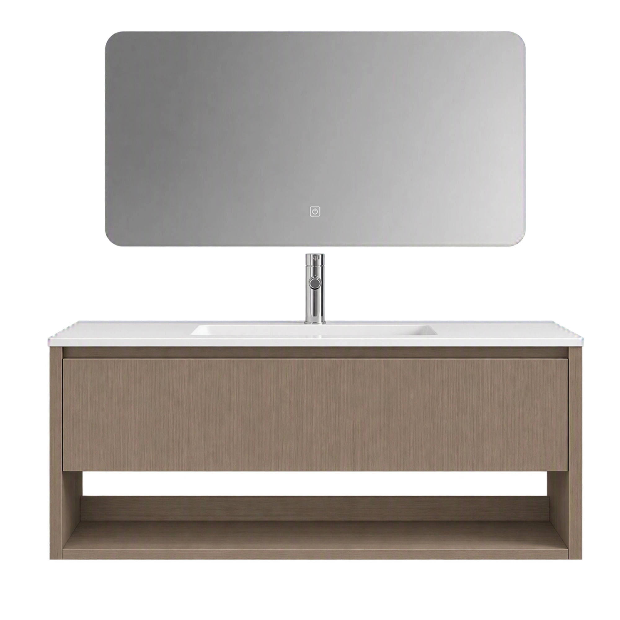 Mueble de Baño Nepal con Lavamanos 1010x465x500 mm Abedul 1 Cajón y Repisa