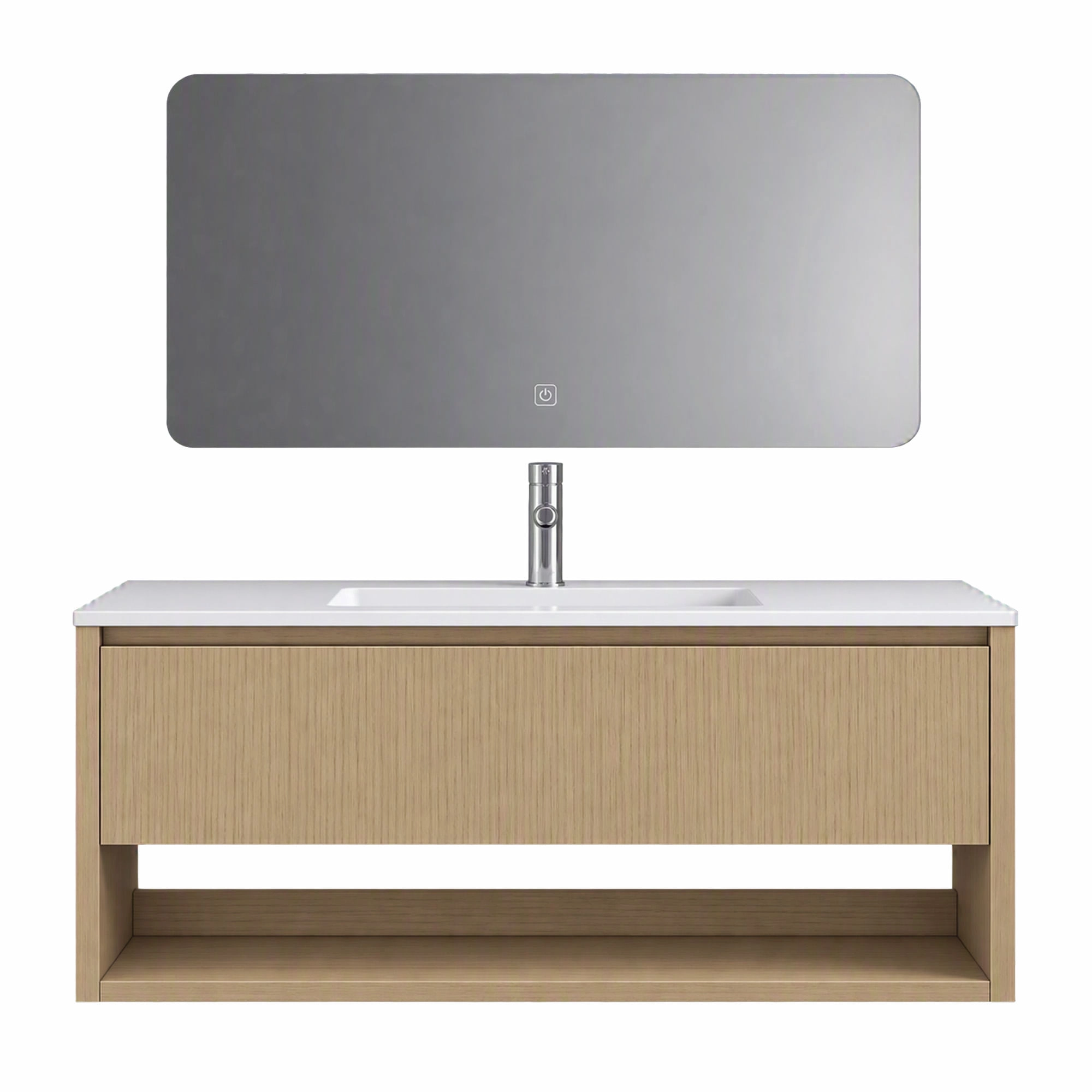 Mueble de Baño Nepal con Lavamanos 910x465x500 mm Roble 1 Cajón y Repisa