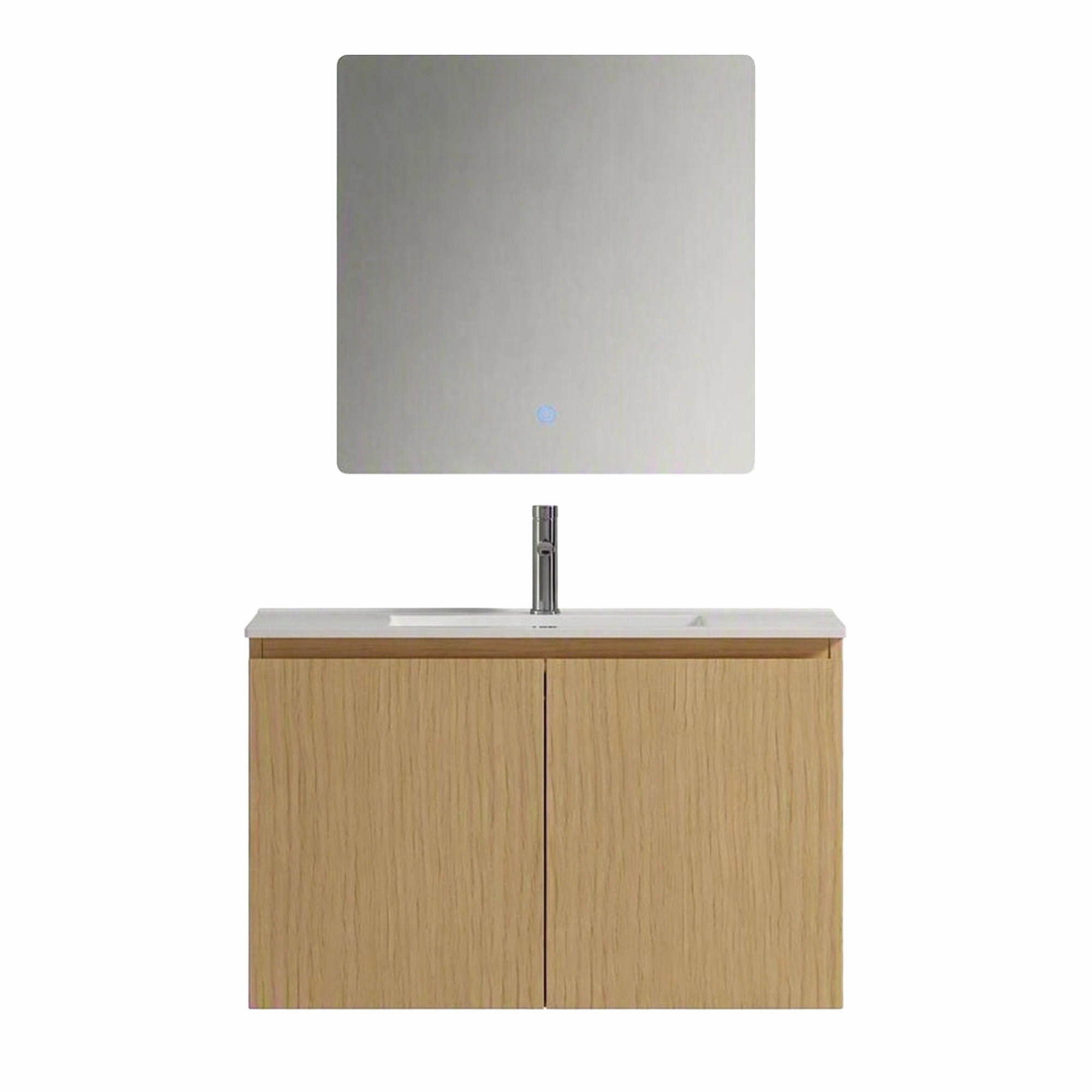 Mueble de Baño Rodas con Lavamanos 710x465x440 mm Roble 2 Puertas