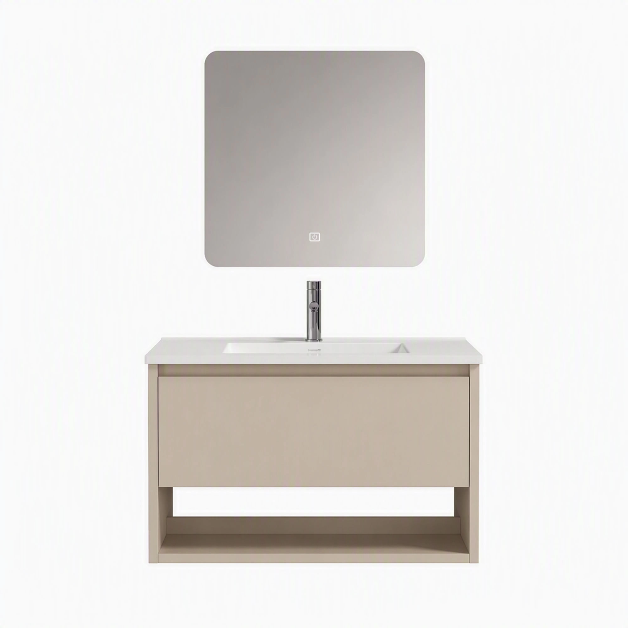 Mueble de Baño Nepal con Lavamanos 1 Cajón y Repisa Beige 910x465x500 mm