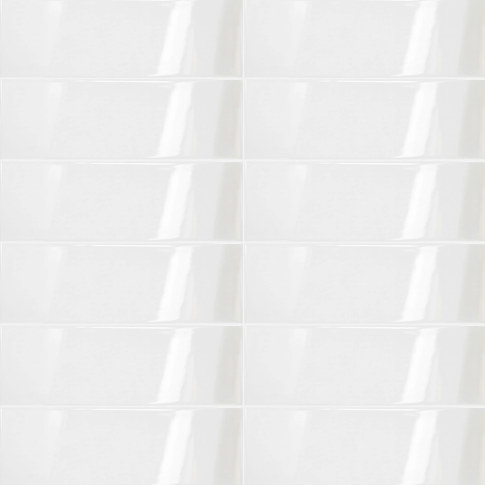 Ceramica Muro Ice Blnaco Brillante 30x90 cm