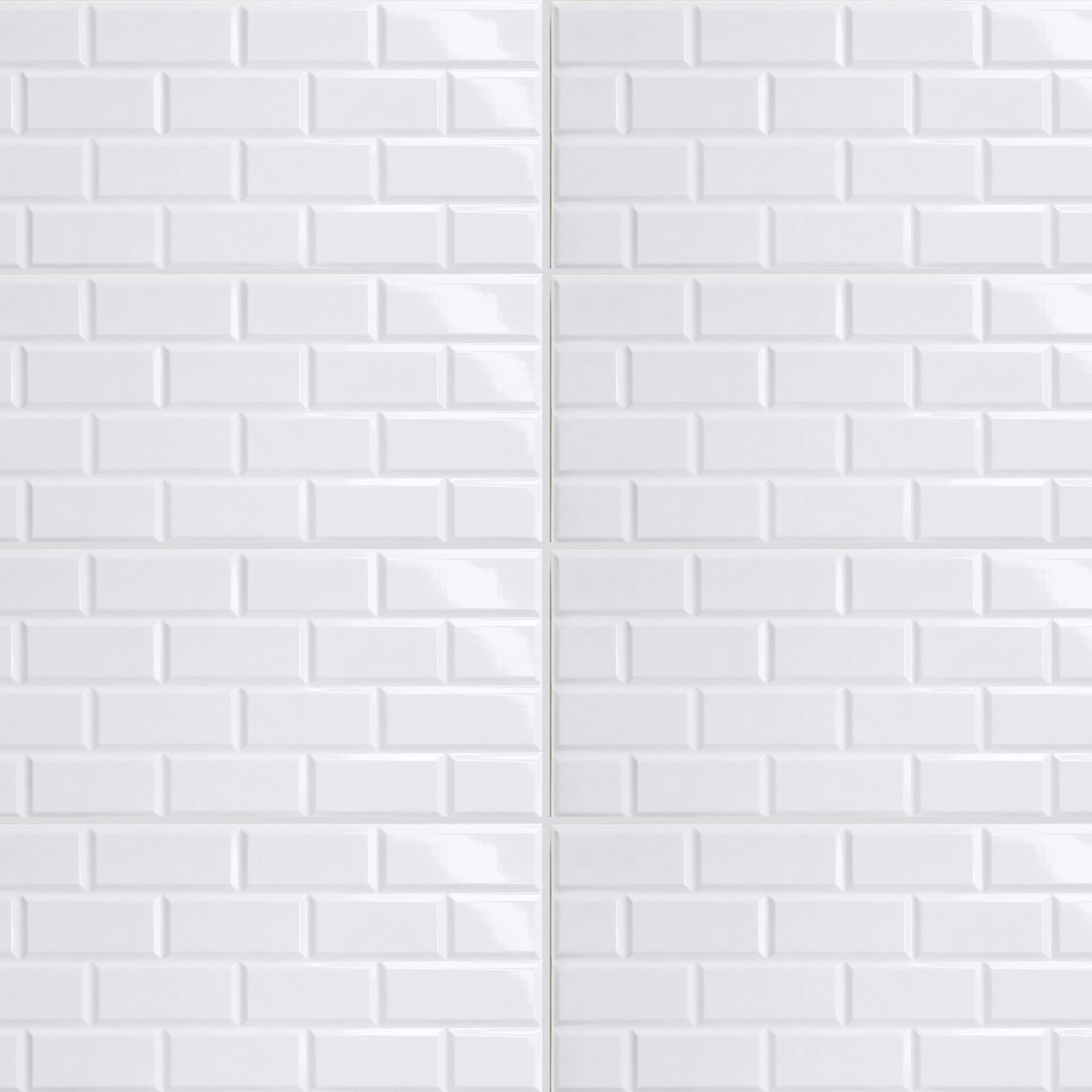 Cerámica Muro Glaciar Retro White Brillante 30x60 cm