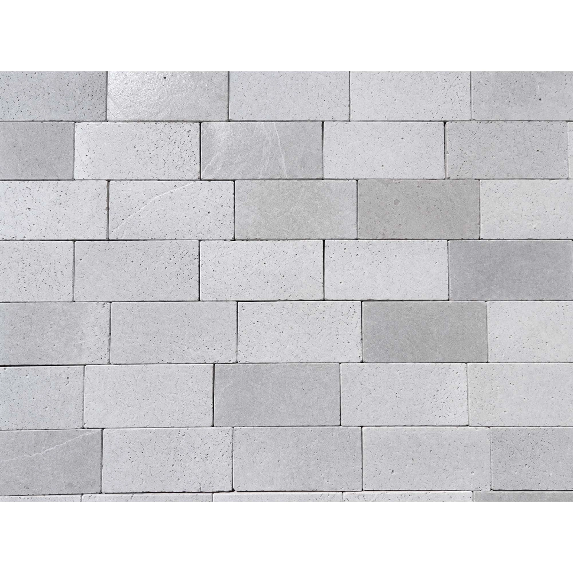 Ladrillo Brickstone White Travertino Mate 10x20 cm