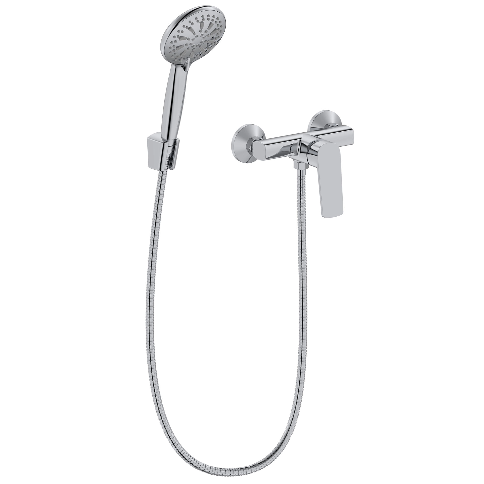 Grifería Ducha Brava Con Set Soporte Cromo