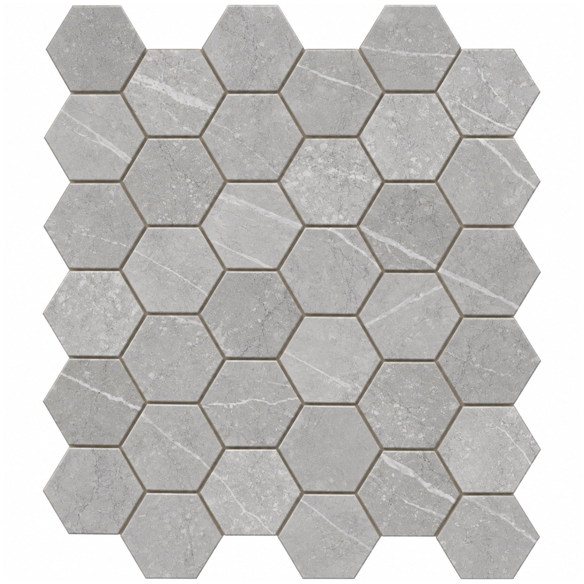 Porcelanato Love Affairs Petra Hexagon Gris Mate 20x23