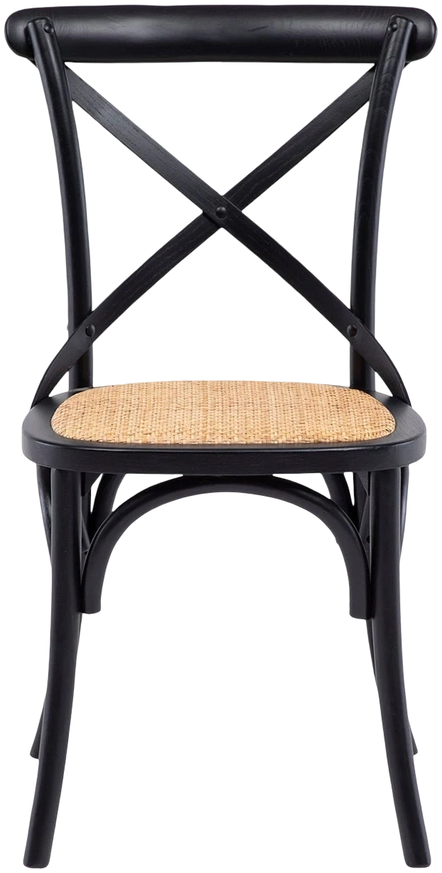 Silla Madera Tradition Rattan Negro