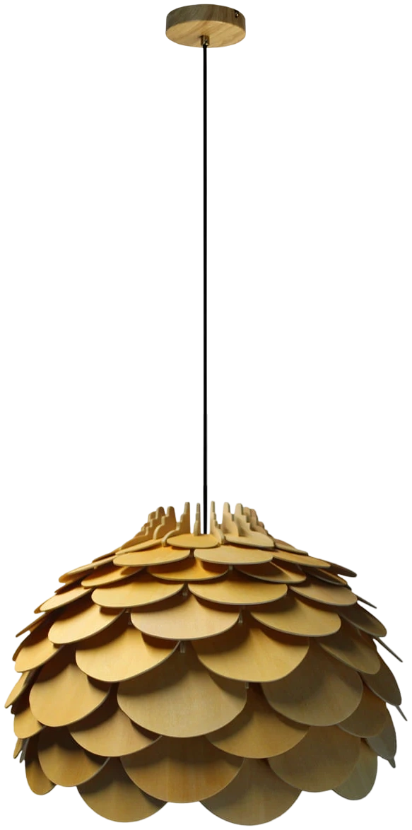 LÁMPARA COLGANTE LED STUDIO CAPULLO Ø50 (SIN AMPOLLETA E27) MADERA