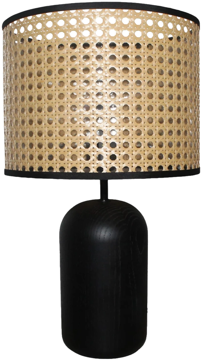 LÁMPARA DE MESA LED STUDIO COROLA (SIN AMPOLLETA E27) NEGRO MADERA