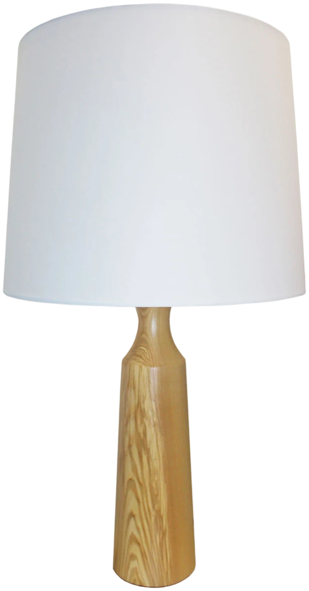 LÁMPARA DE MESA LED STUDIO TECA (SIN AMPOLLETA E27) BLANCO MADERA