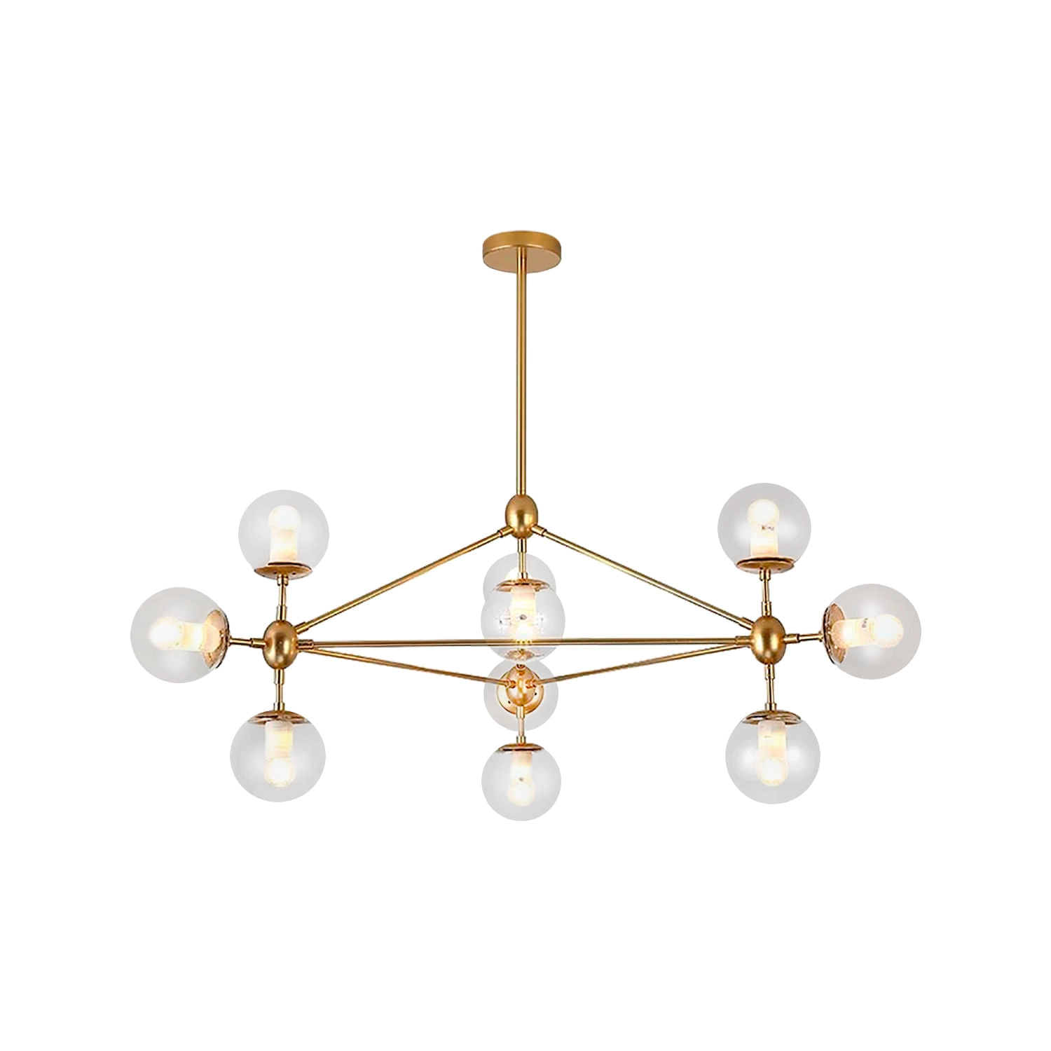 LÁMPARA COLGANTE LED STUDIO KIEV (SIN AMPOLLETA E27) DORADA