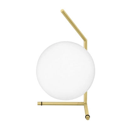 LÁMPARA DE MESA LED STUDIO ESFERA (SIN AMPOLLETA E14) DORADA