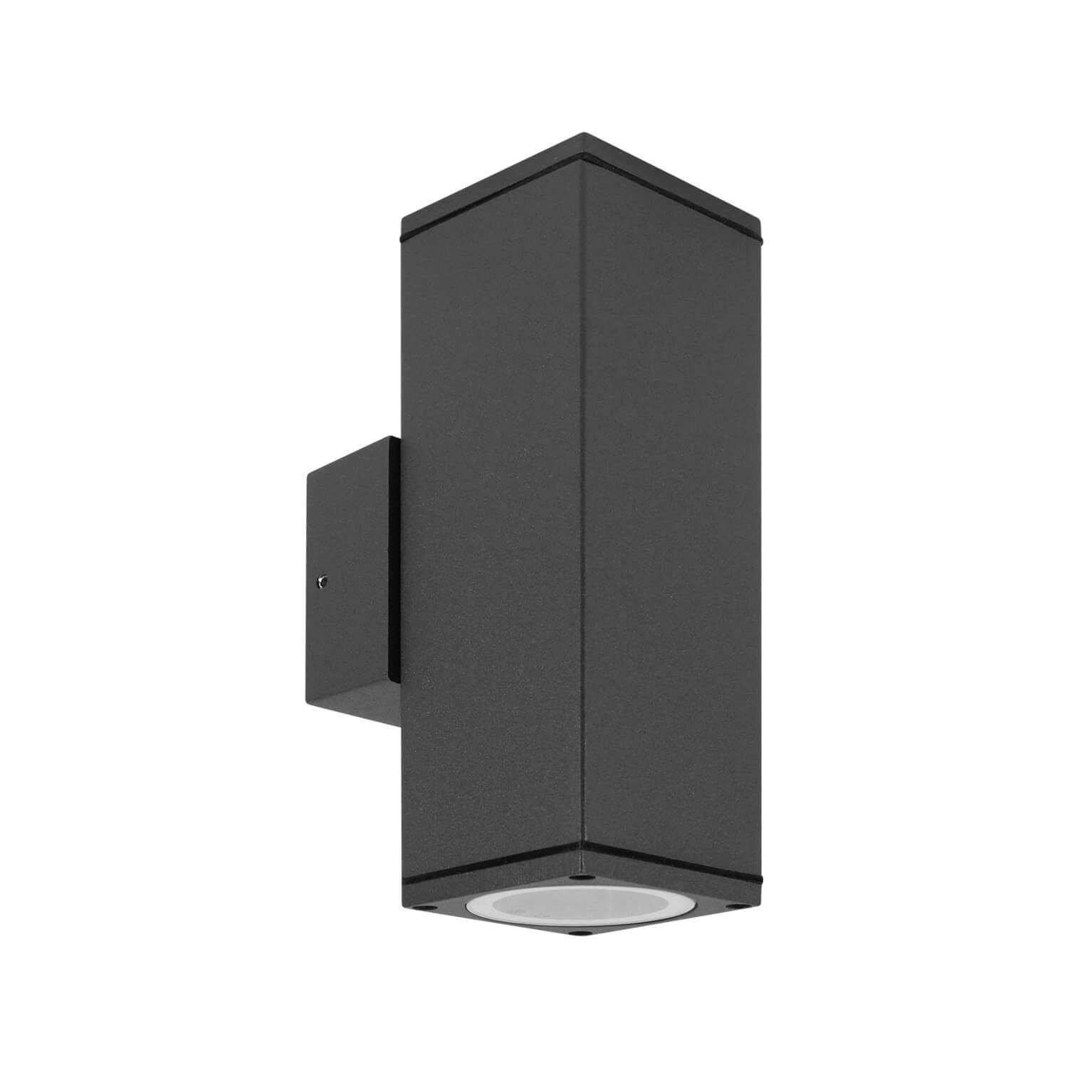 APLIQUÉ MURO LED STUDIO BIFOCAL RECTÁNGULO IP54 (SIN AMPOLLETA GU10) GRIS