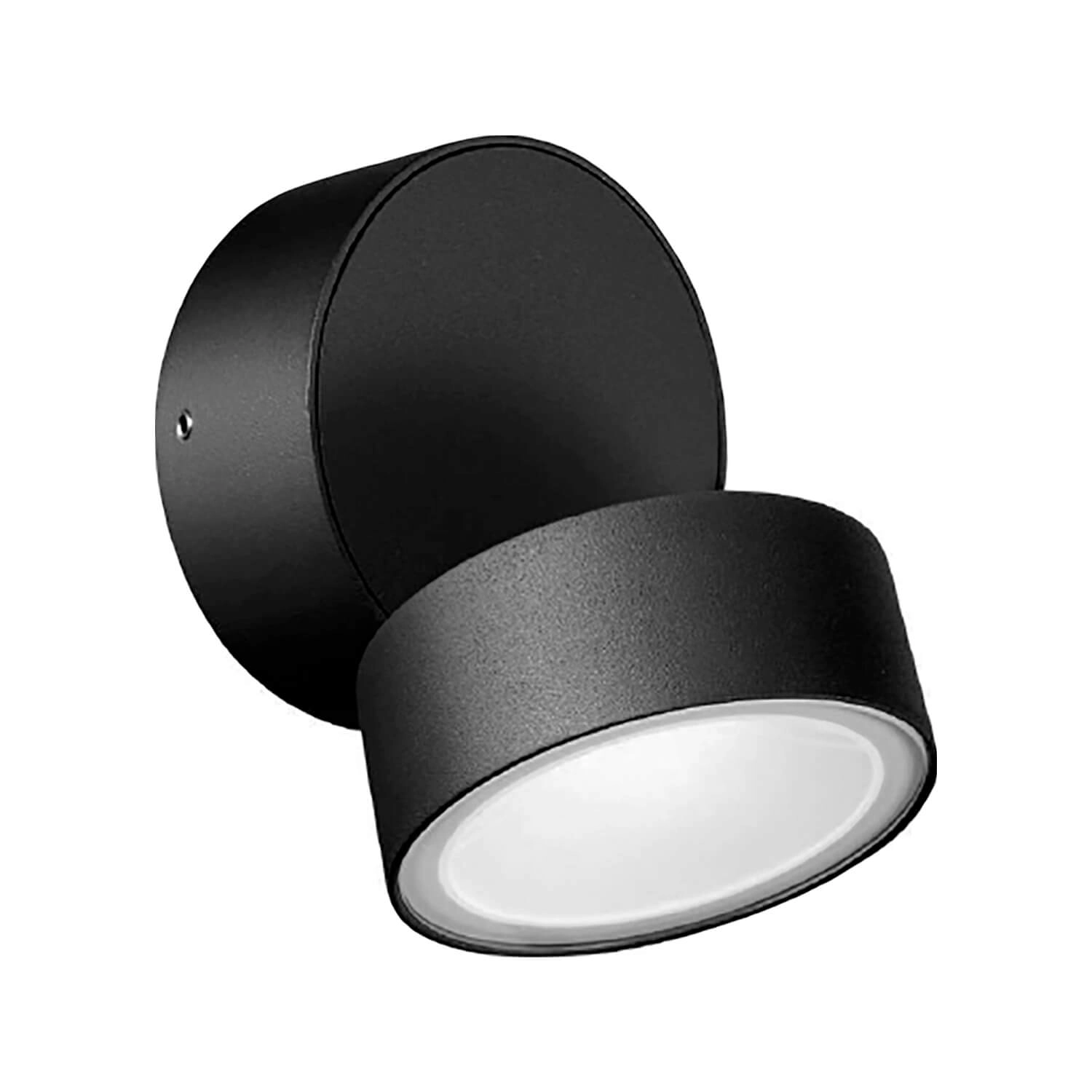 FOCO SOBREPUESTO CIELO / MURO LED STUDIO REDONDO DIRIGIBLE 6W LUZ CÁLIDA (3000K) IP54 NEGRO