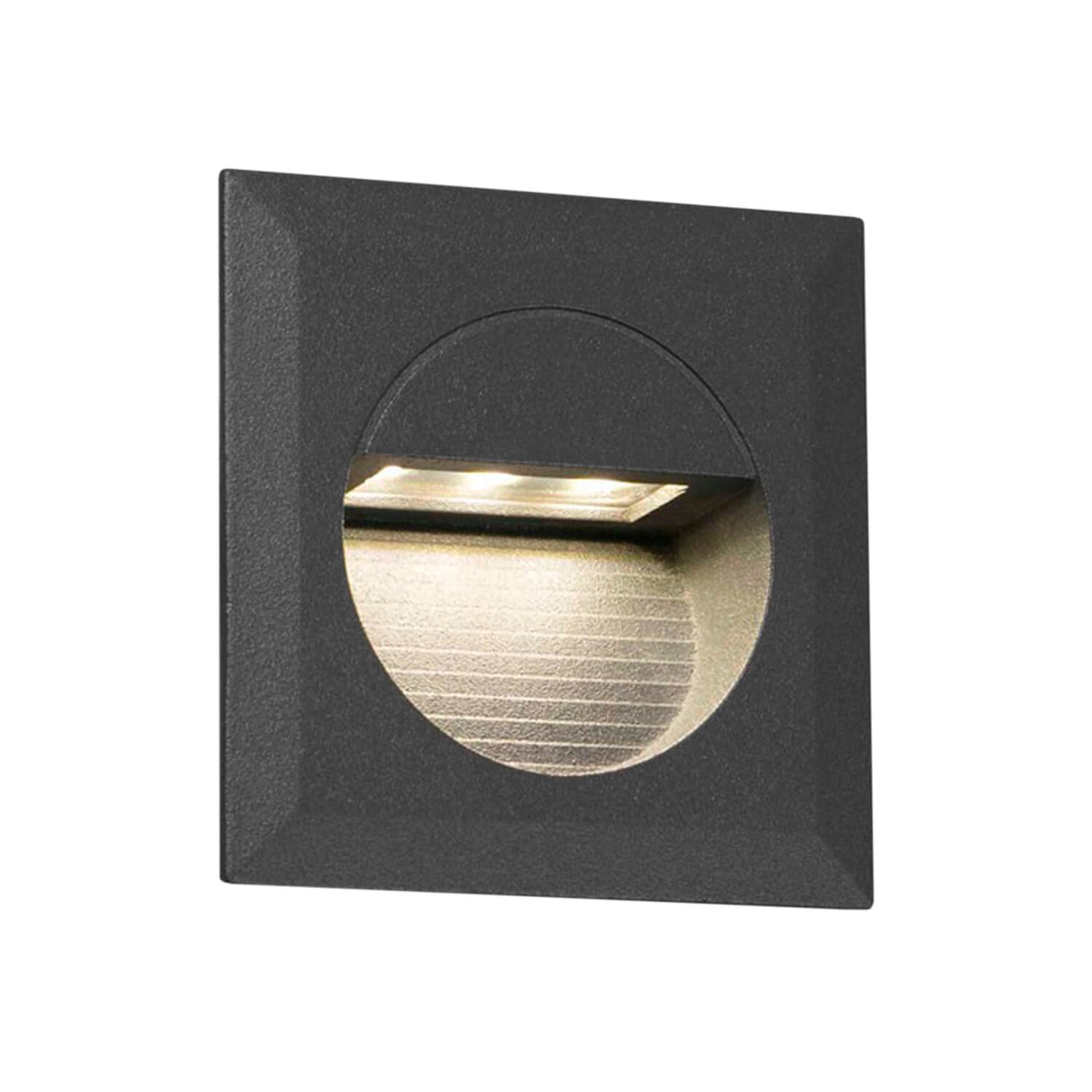 EMBUTIDO DE MURO LED STUDIO MINI CUADRADO 1.5W LUZ CÁLIDA (2700K) IP44 GRIS OSCURO