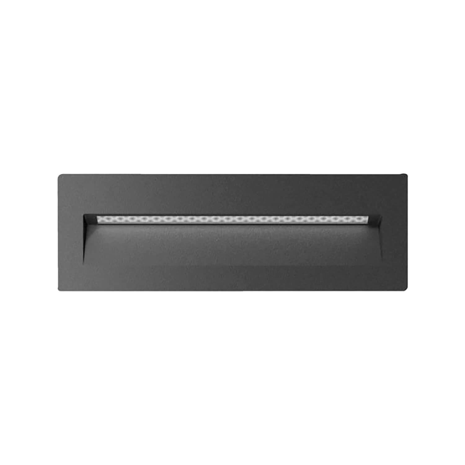EMBUTIDO DE MURO LED STUDIO RECTANGULAR 8W LUZ CÁLIDA (3000K) IP65 GRIS OSCURO