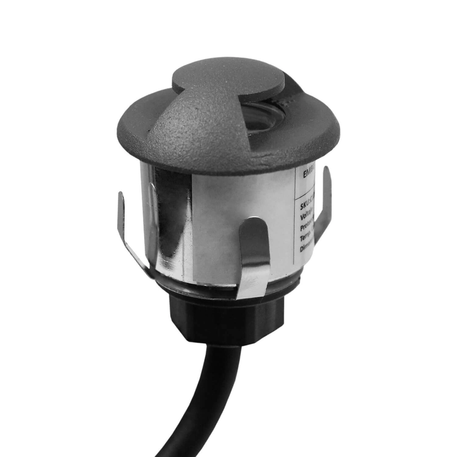 EMBUTIDO DE PISO LED STUDIO WJ MINI D2 1W LUZ CÁLIDA (2700K) IP65 GRIS OSCURO