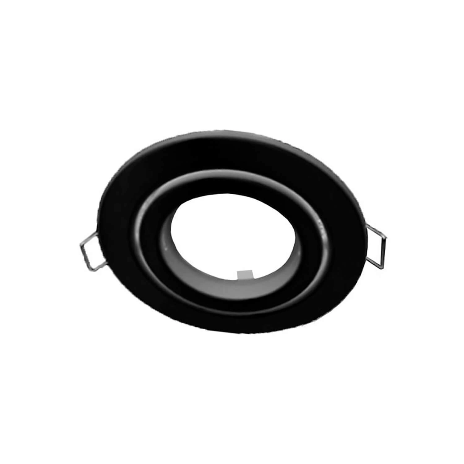 PORTA GU10 LED STUDIO ABATIBLE REDONDO DIRIGIBLE (SIN AMPOLLETA) NEGRO