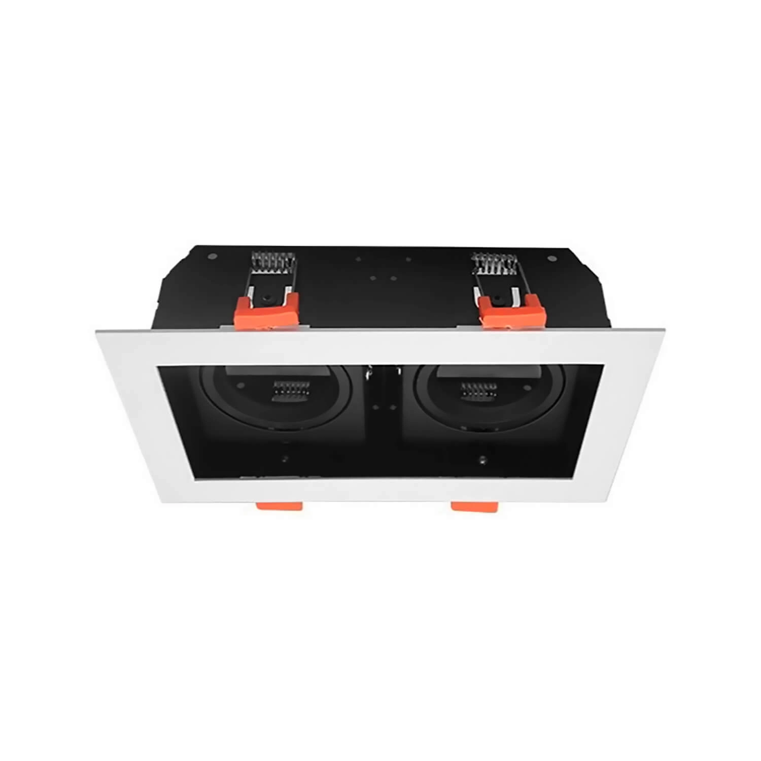 PORTA GU10 LED STUDIO CAJA DOBLE SMALL (SIN AMPOLLETA) BLANCO NEGRO