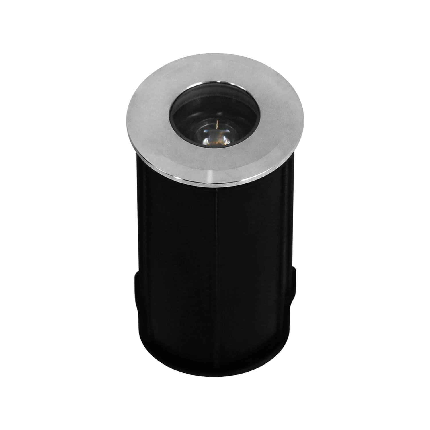 EMBUTIDO PISO LED STUDIO REDONDO 2W LUZ CÁLIDA (3000K) 12V IP67 PLATEADO