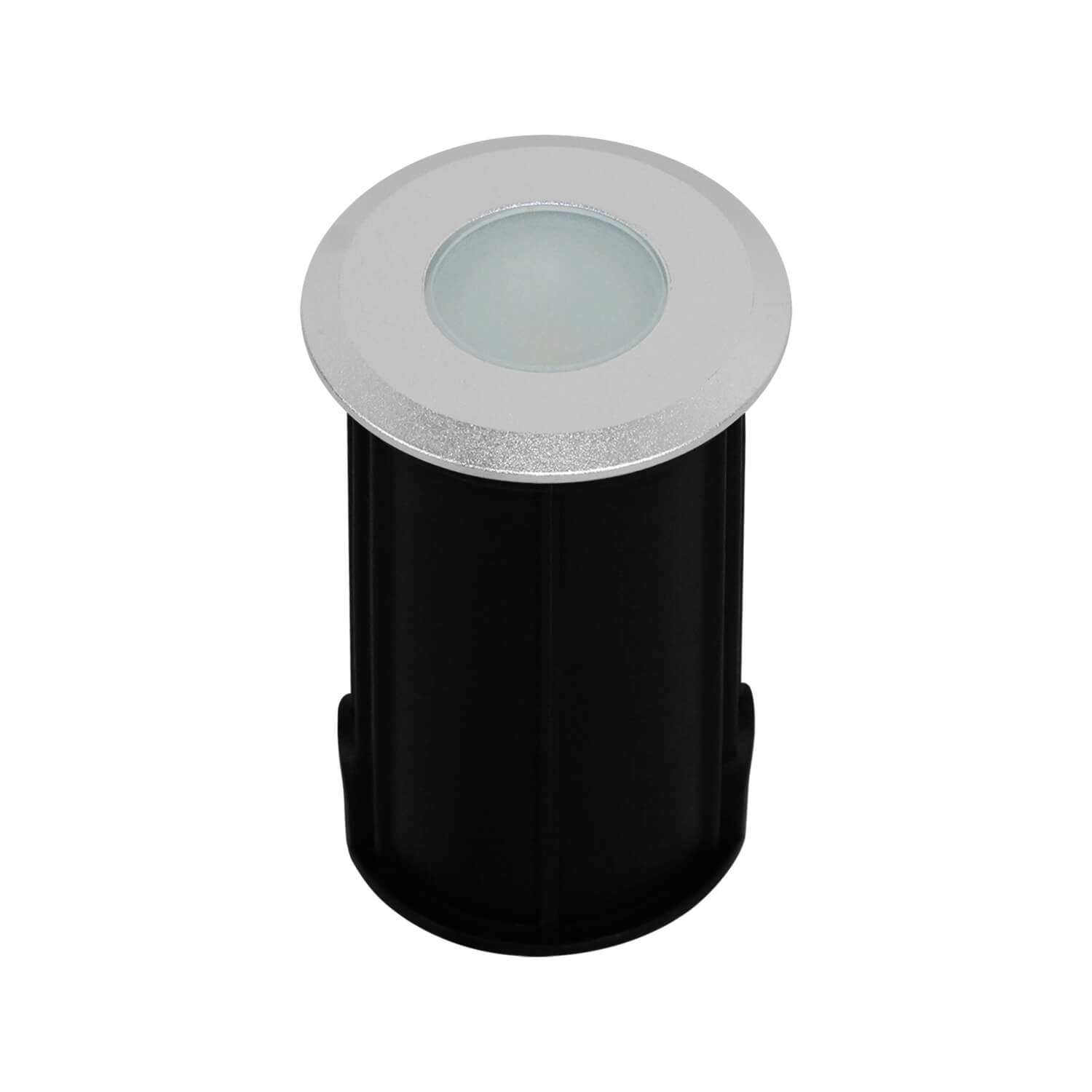 EMBUTIDO PISO LED STUDIO REDONDO 3W LUZ CÁLIDA (3000K) IP67 PLATEADO