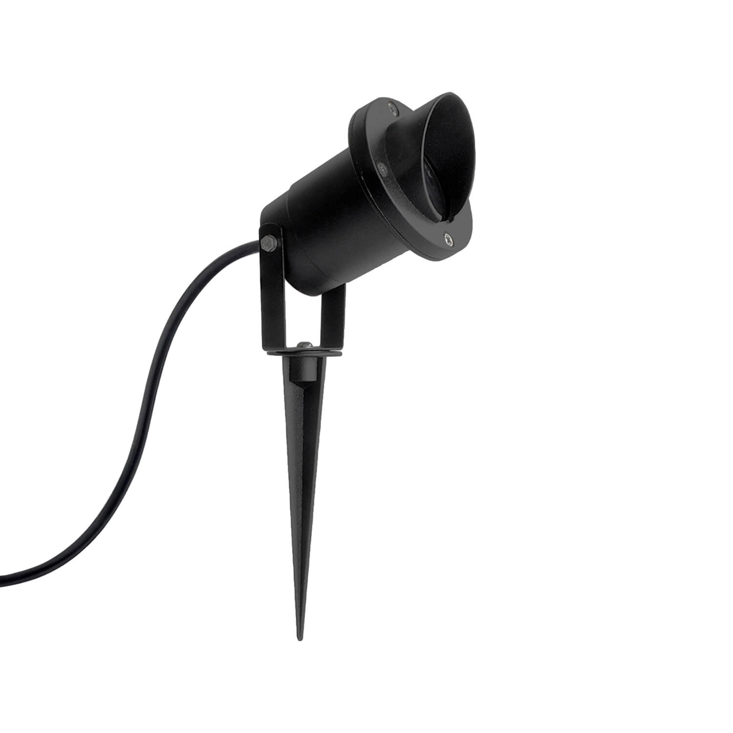 FOCO ESTACA LED STUDIO CON VISERA IP65 (SIN AMPOLLETA GU10) NEGRA