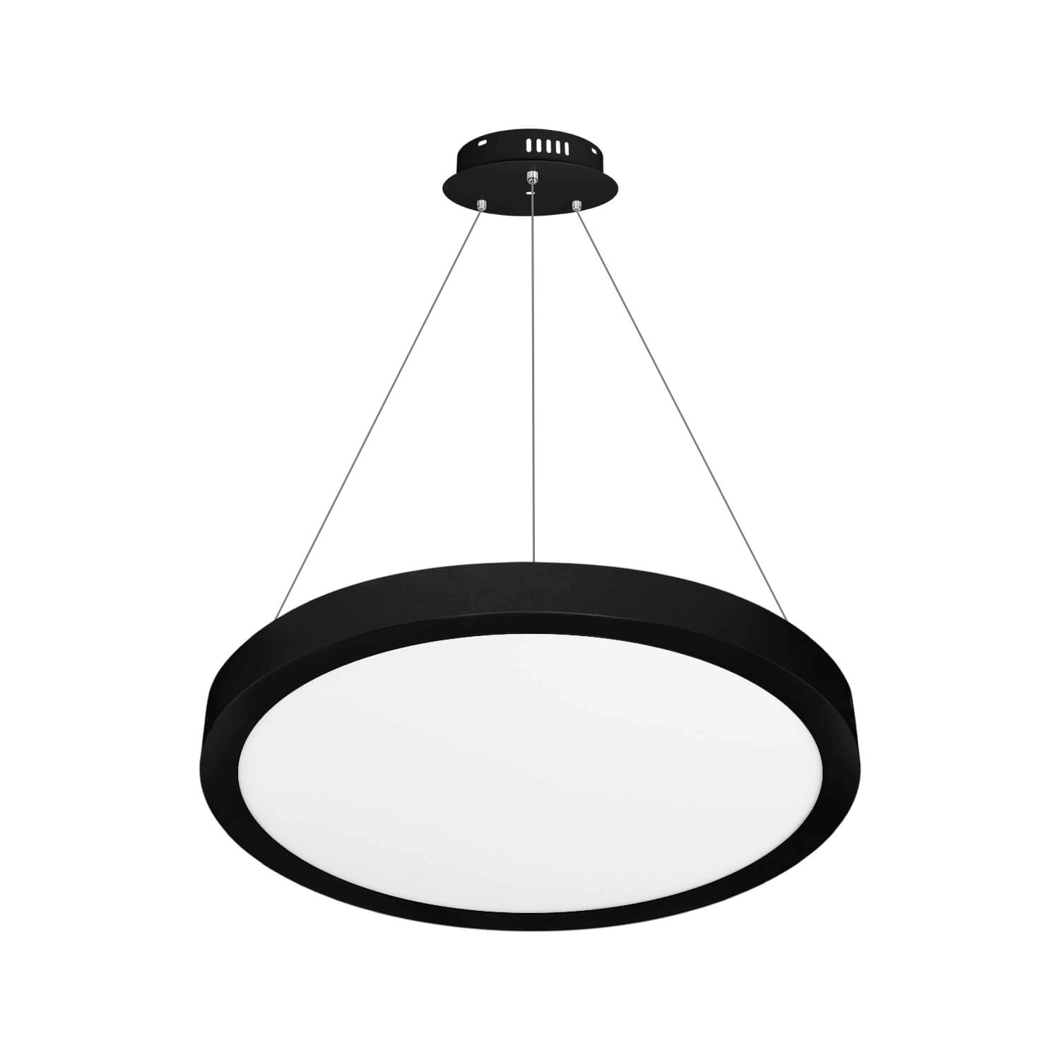 PLAFÓN COLGANTE O SOBREPUESTO LED STUDIO SLIM 30W LUZ NEUTRA (4000K) IP20 Ø40X4CM NEGRO