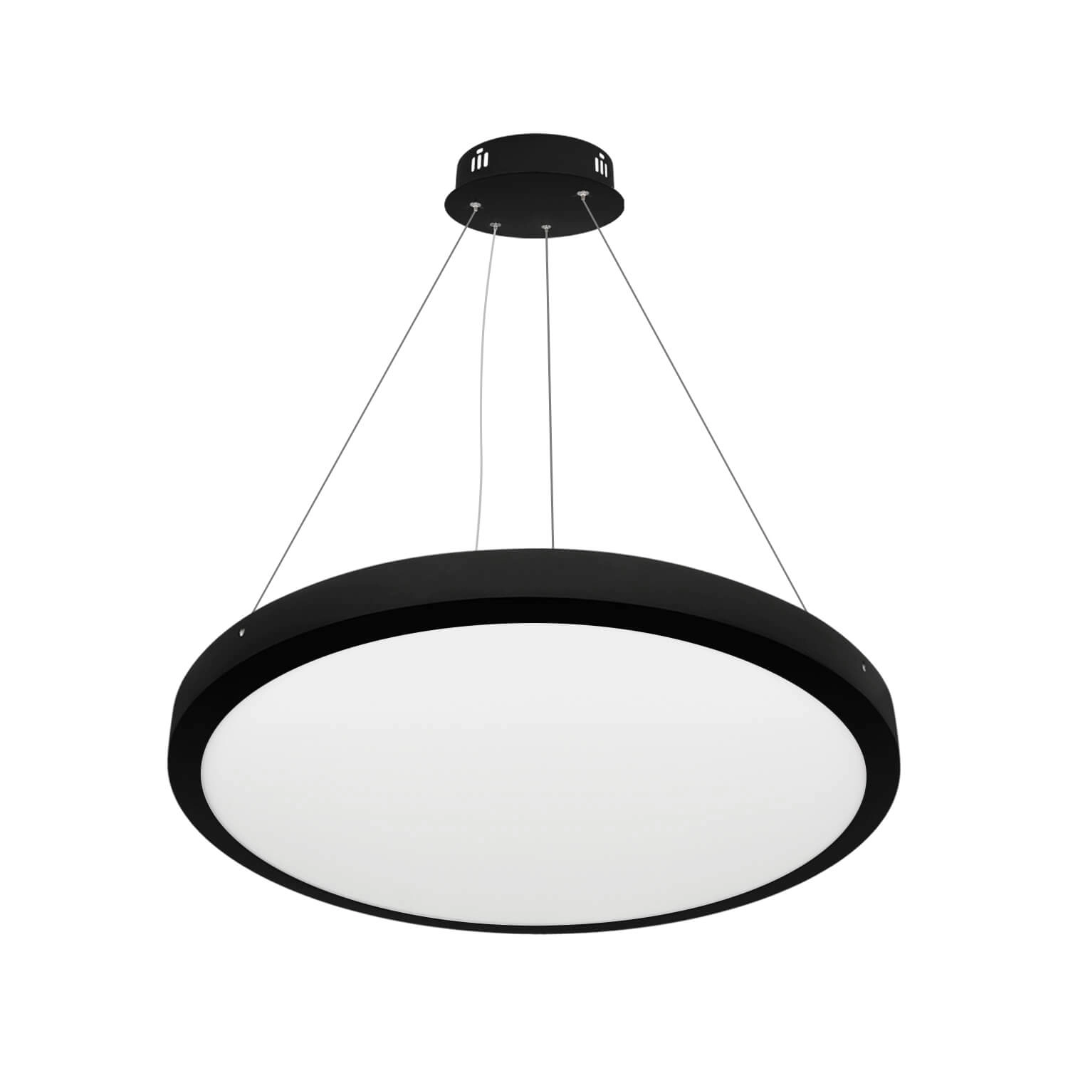 PLAFÓN COLGANTE O SOBREPUESTO LED STUDIO SLIM 48W LUZ NEUTRA (4000K) IP20 Ø60X4CM NEGRO